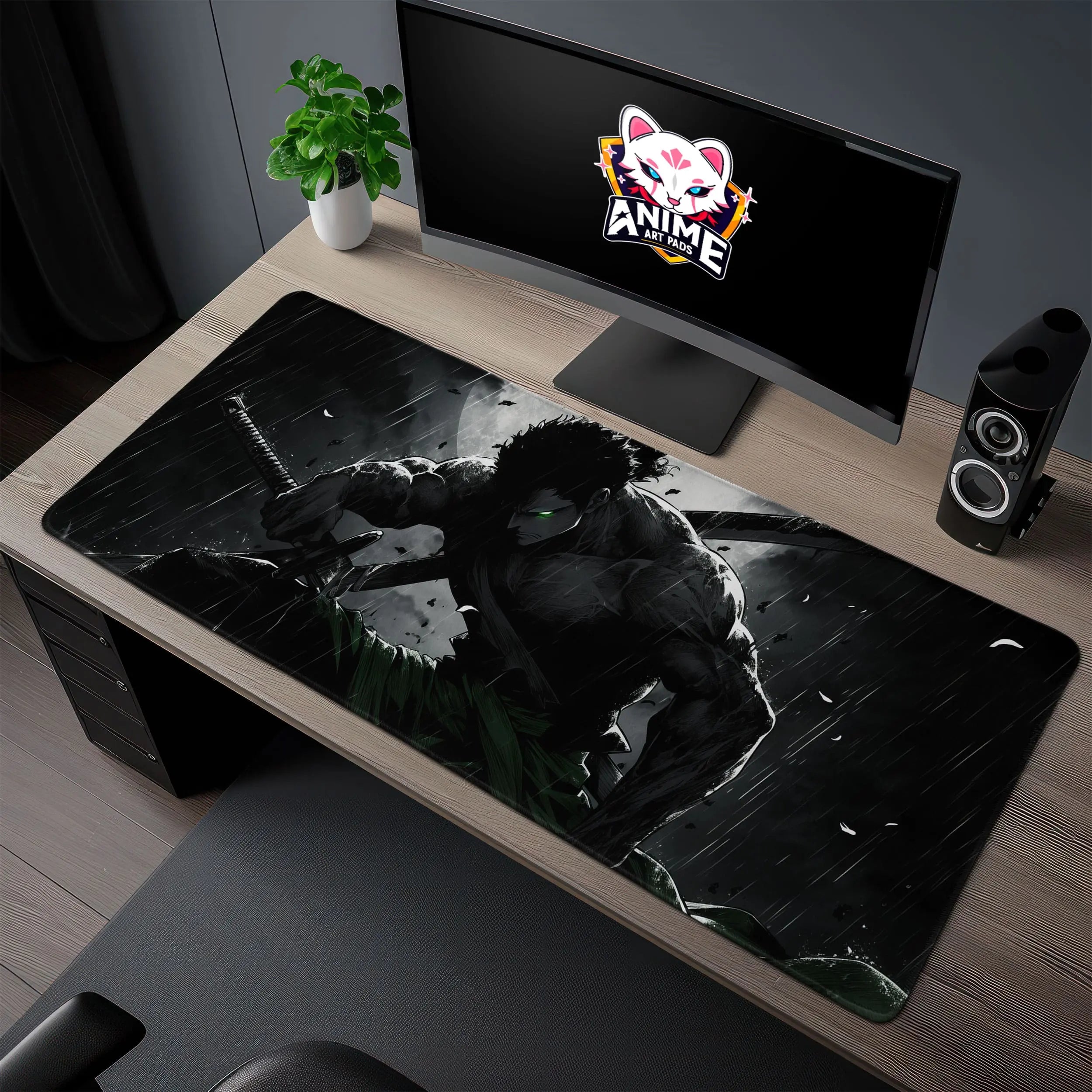 Allleftout Roronoa Zoro Desk Mat, One Piece Mouse Pad