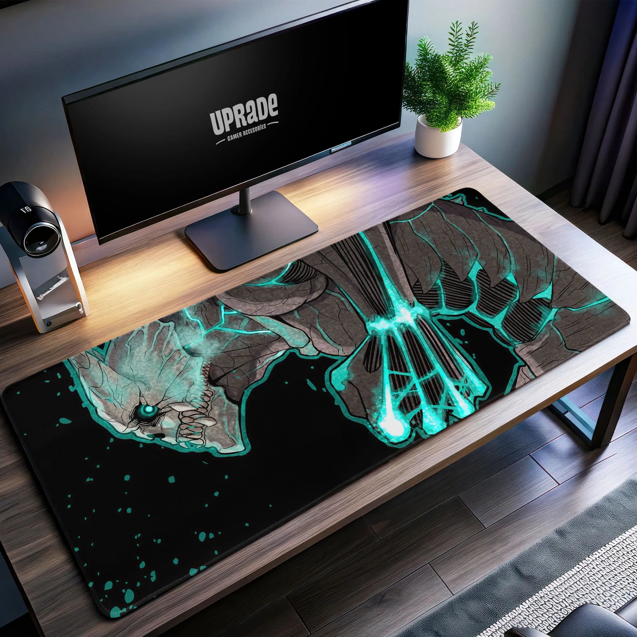 Allleftout Kaiju No. 8 Desk Mat, Monster Battle Mouse Pad