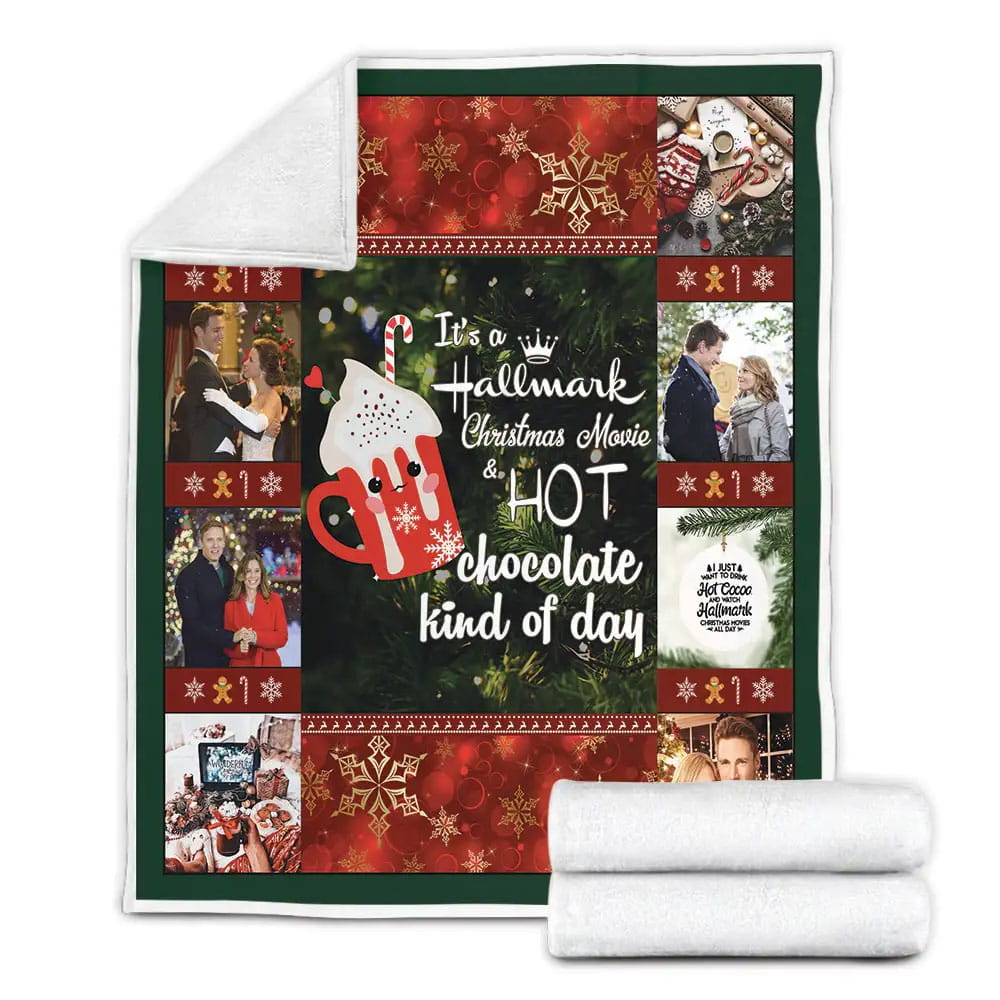 Hallmark Channel And Hot Chocolate Christmas Fleece Blanket Gift For Besties