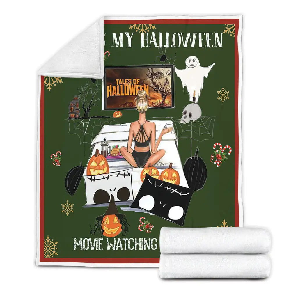 Halloween Fleece Blanket Gift For Mothers Day Fathers Day
