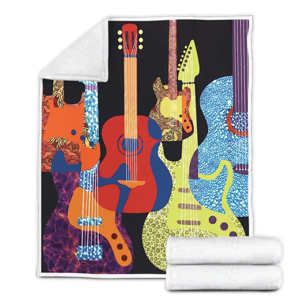 Guitar Fleece Blanket 
