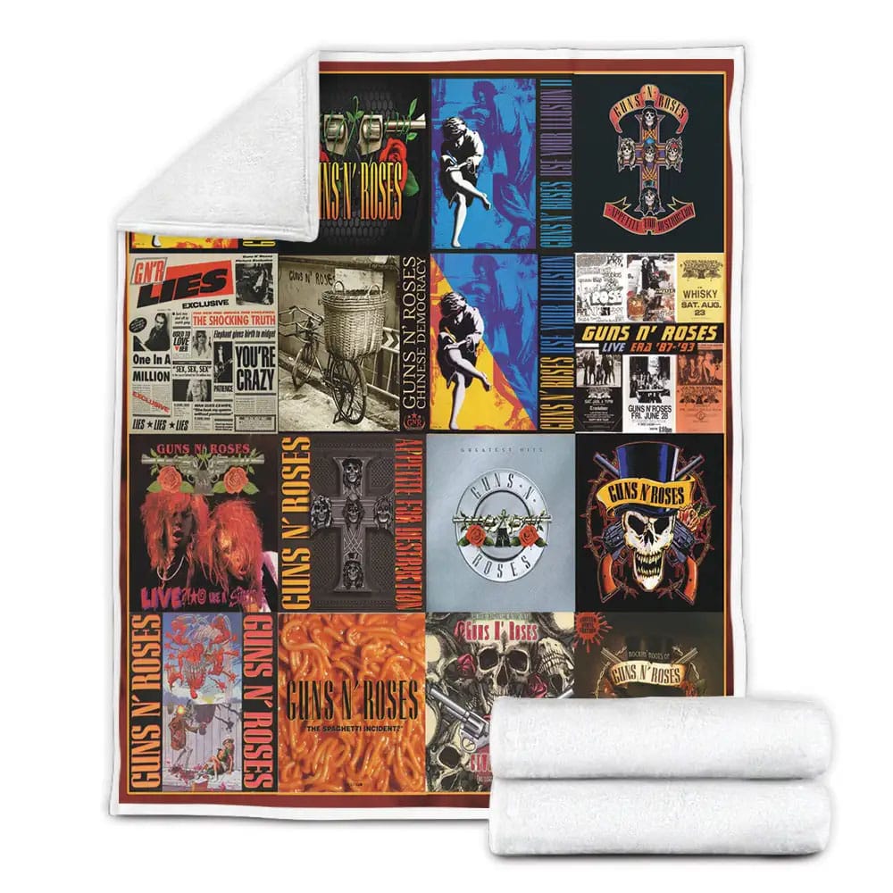 Guns N Roses Fleece Blanket Gift For Wife Husband