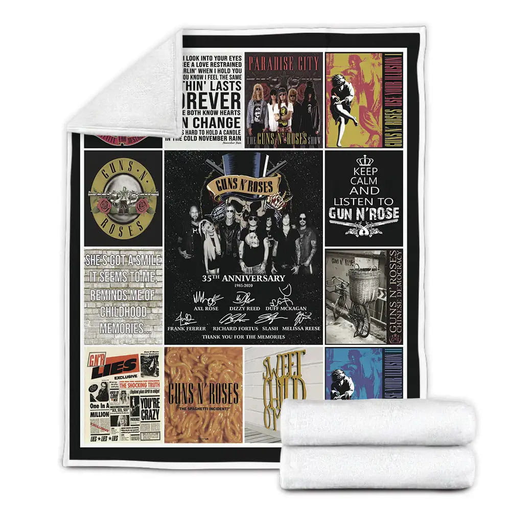 Guns N Roses Fleece Blanket Gift For Besties