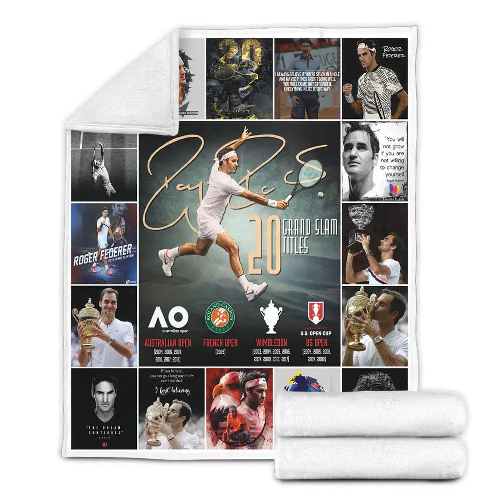 Roger Federer Fleece Blanket Gift For Birthday Halloween Christmas