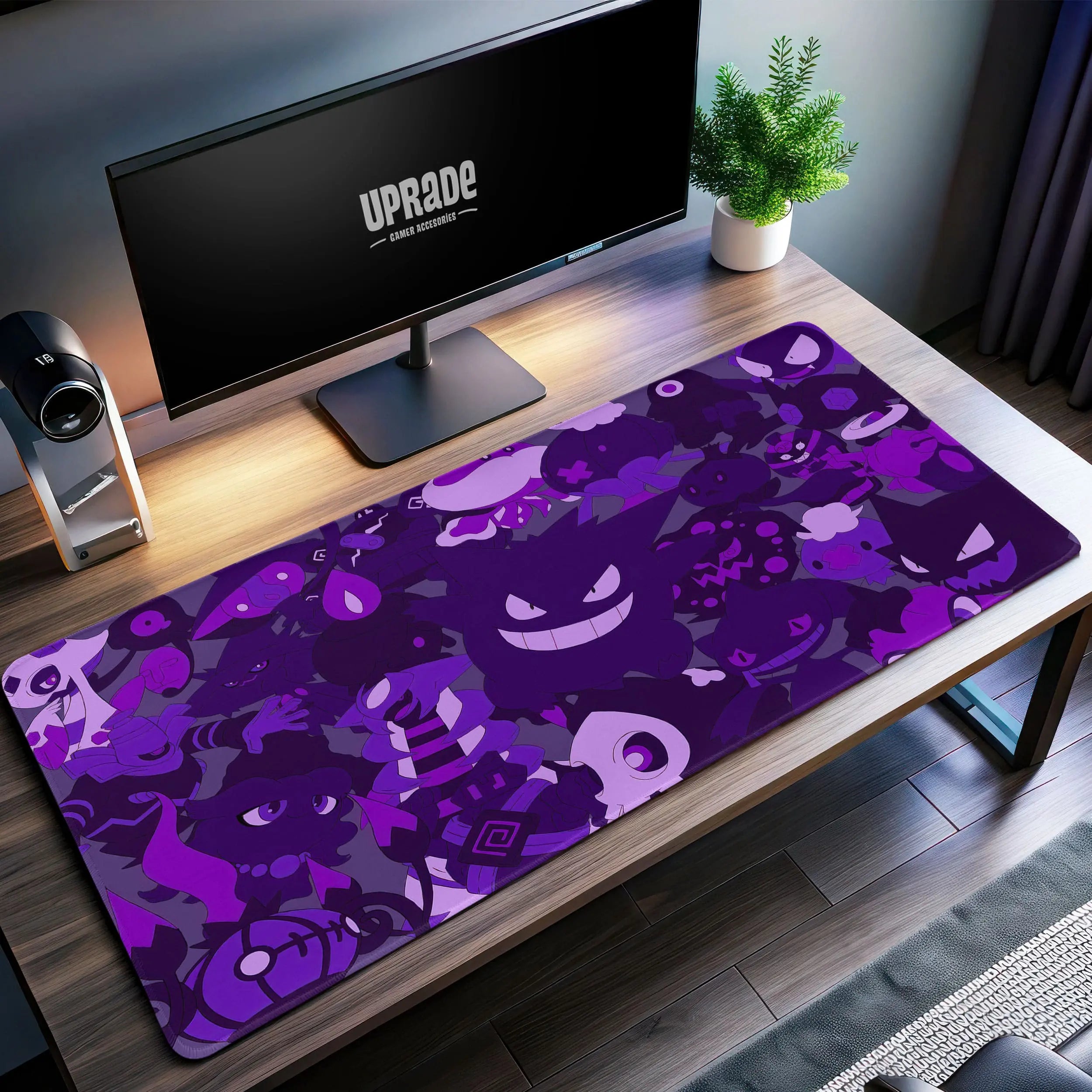 Allleftout Gengar And Ghost PokMon Desk Mat, Gaming Mouse Pad