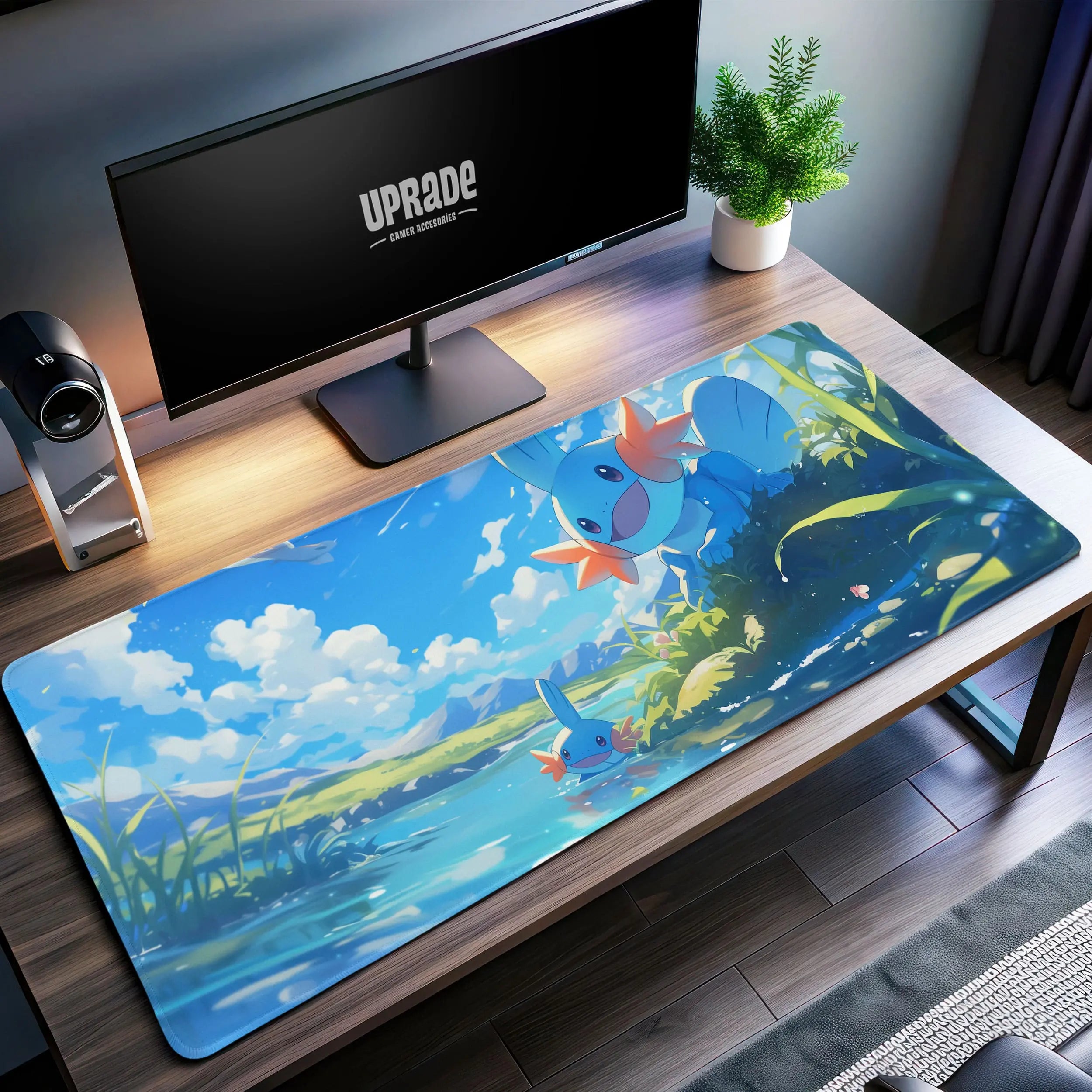 Allleftout Mudkip Tranquil Waters Desk Mat, PokMon Mouse Pad