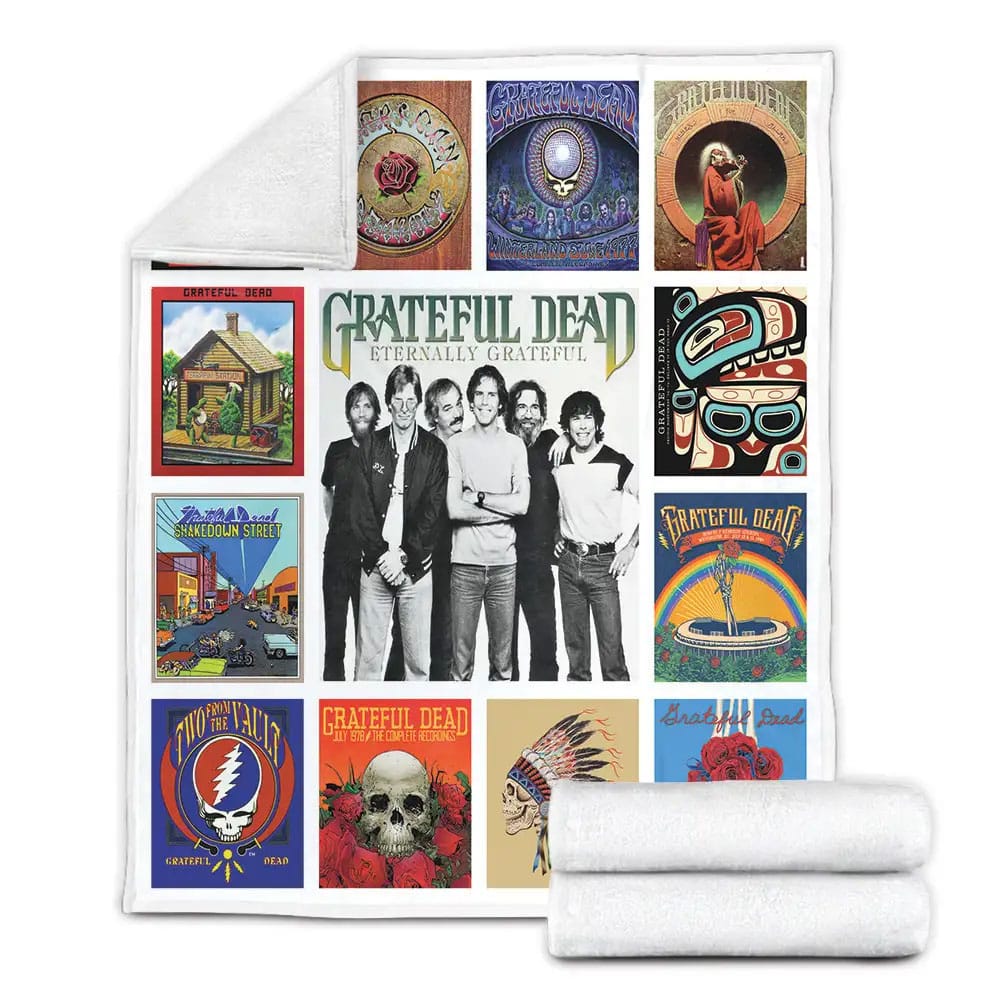 Grateful Dead Band Album Covers Fleece Blanket Gift For Besties