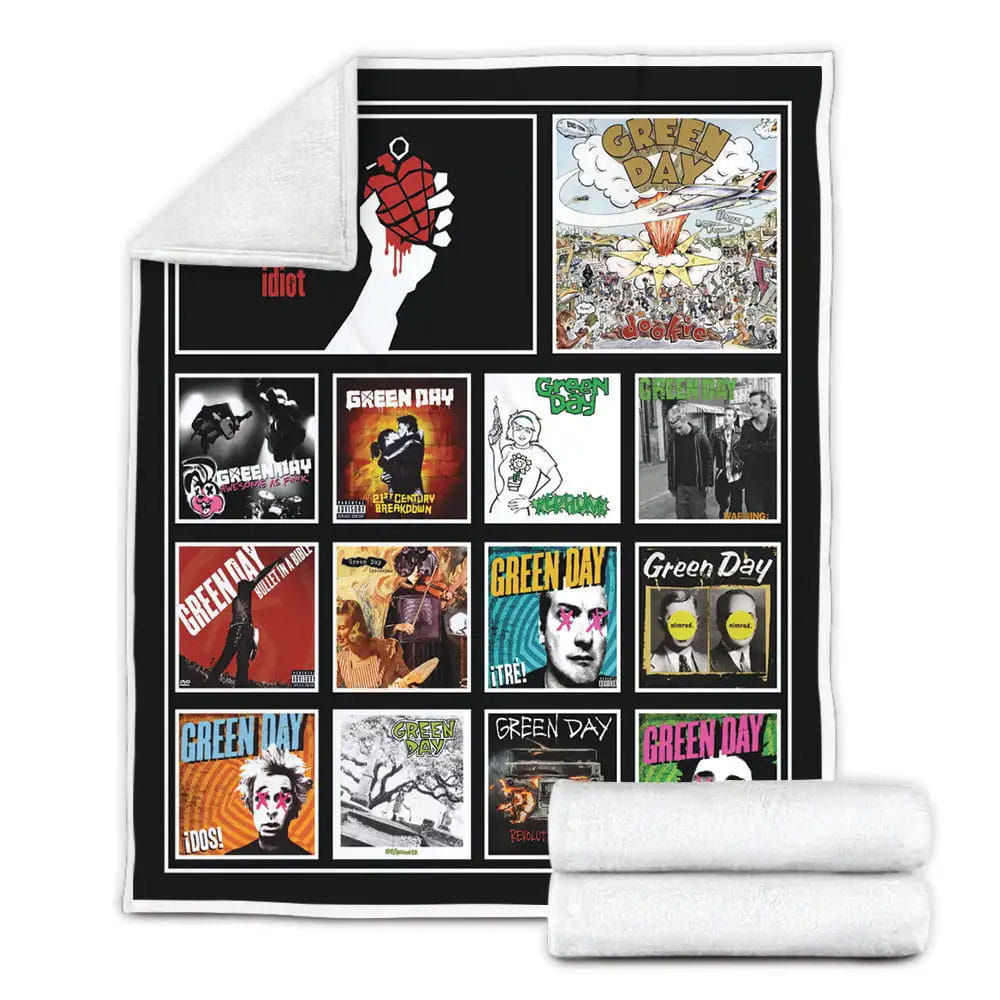 Green Day Fleece Blanket Gift For Wife Husband