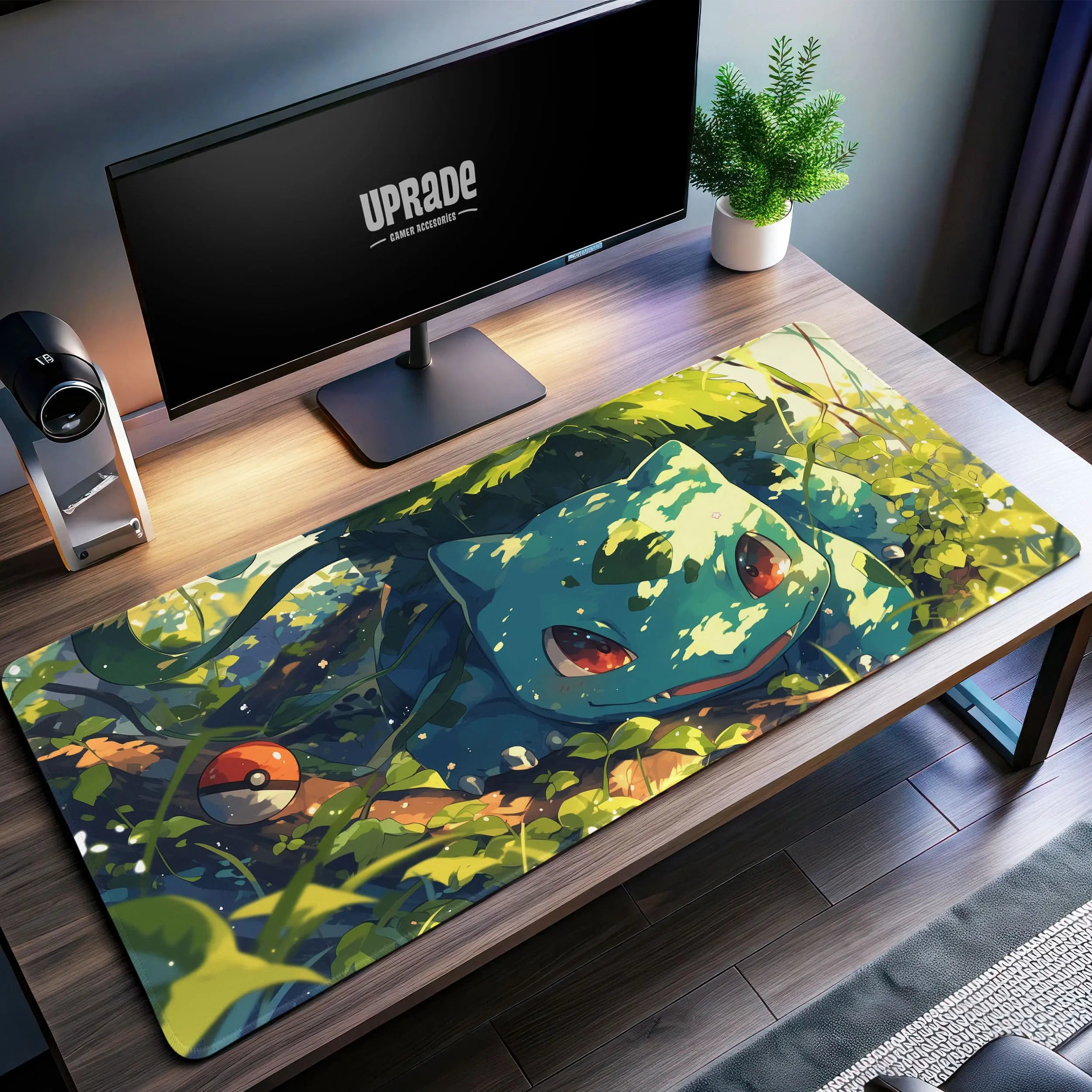 Allleftout Bulbasaur Jungle Glow Desk Mat, PokMon Mouse Pad
