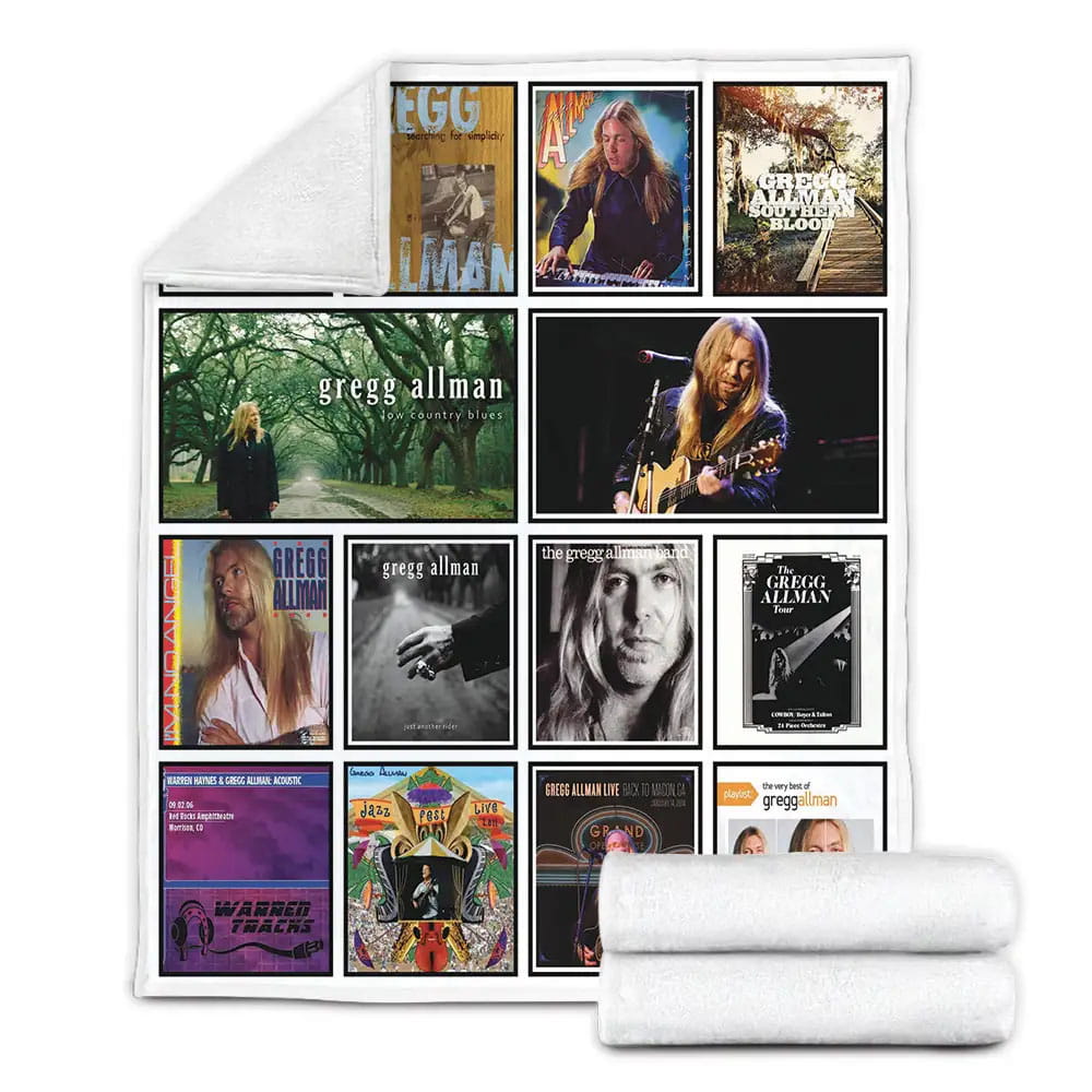Gregg Allman Album Covers Fleece Blanket Gift For Besties