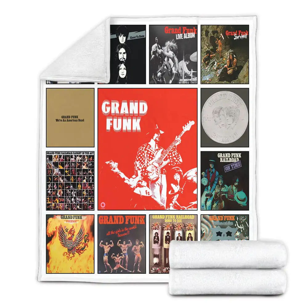 Grand Funk Railroad Albums Fleece Blanket Gift For Birthday Halloween Christmas