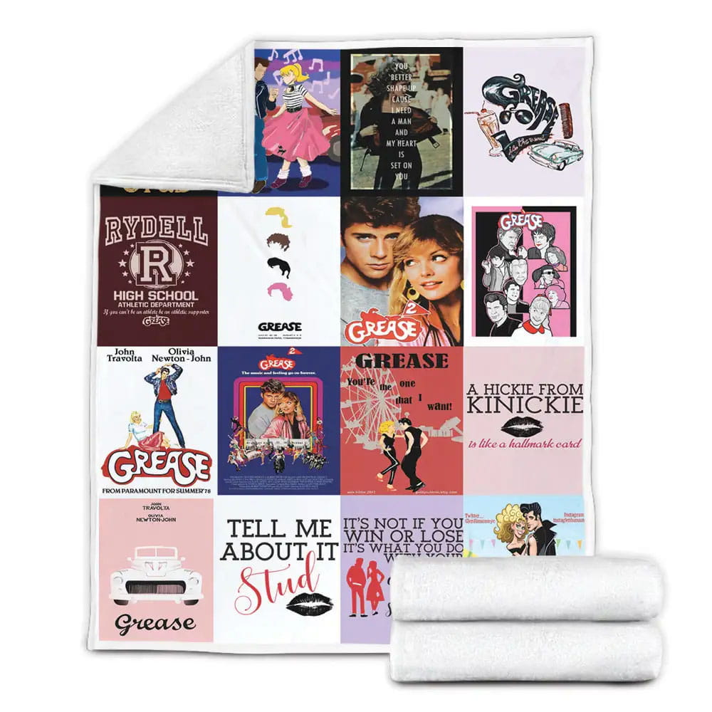Grease Fleece Blanket Gift For Birthday Halloween Christmas