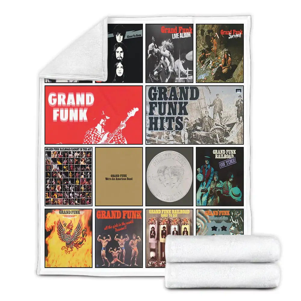 Grand Funk Railroad Albums Fleece Blanket Gift For Mothers Day Fathers Day
