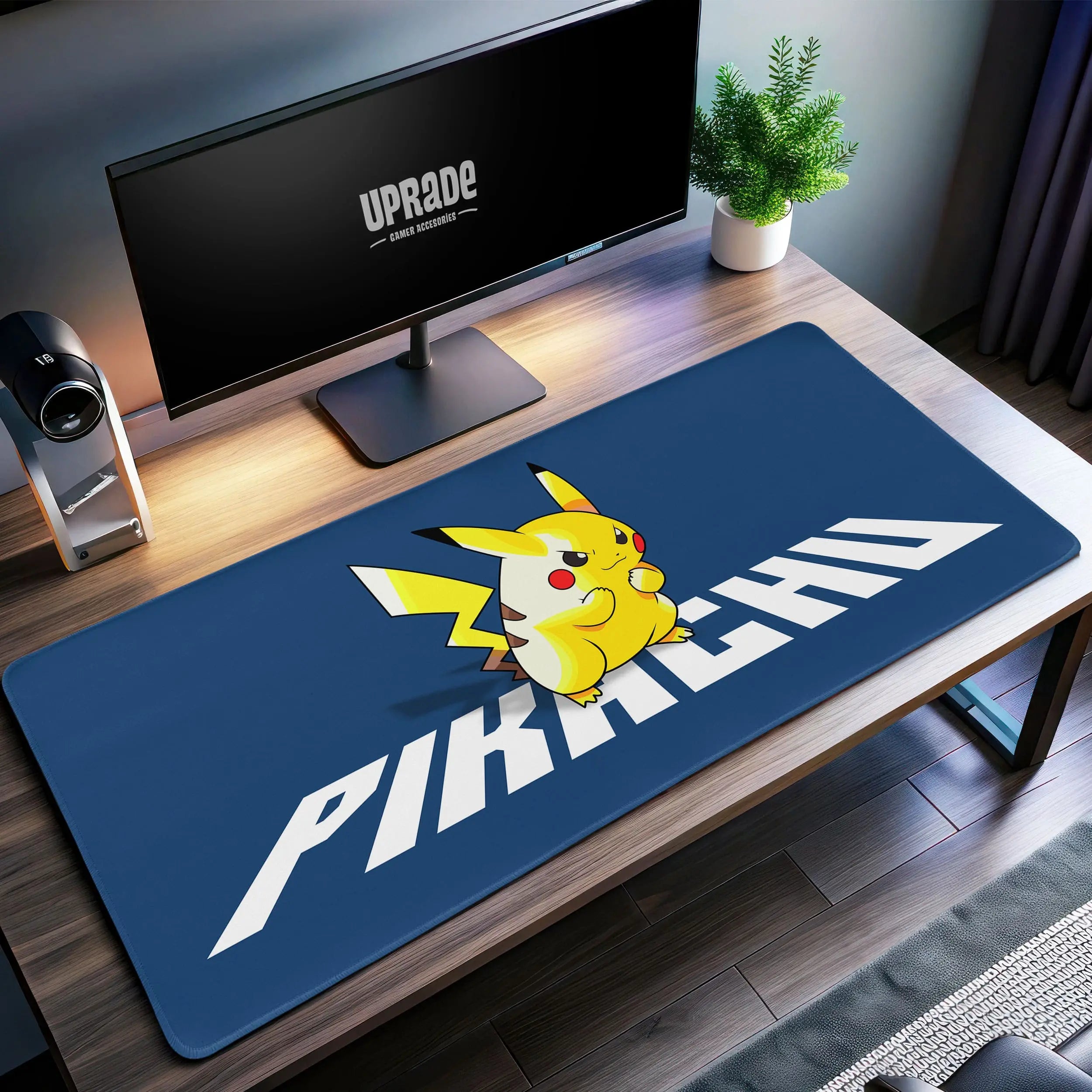 Allleftout Pikachu Power Desk Mat, PokMon Mouse Pad