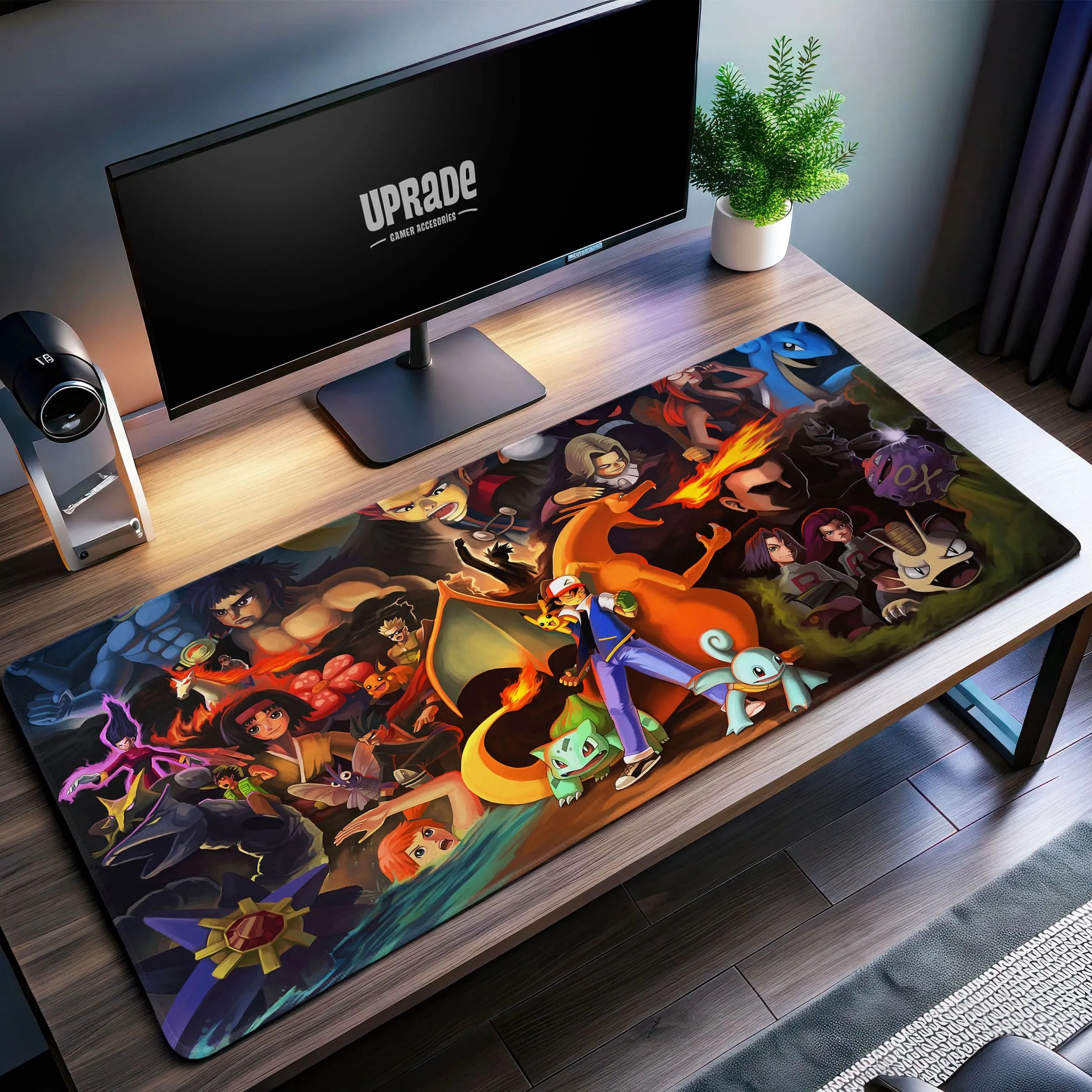 Allleftout PokMon Battle Legends Desk Mat, Epic Gaming Mouse Pad