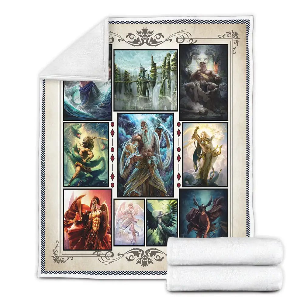 Gods Of Ancient Greece Fleece Blanket Gift For Mothers Day Fathers Day