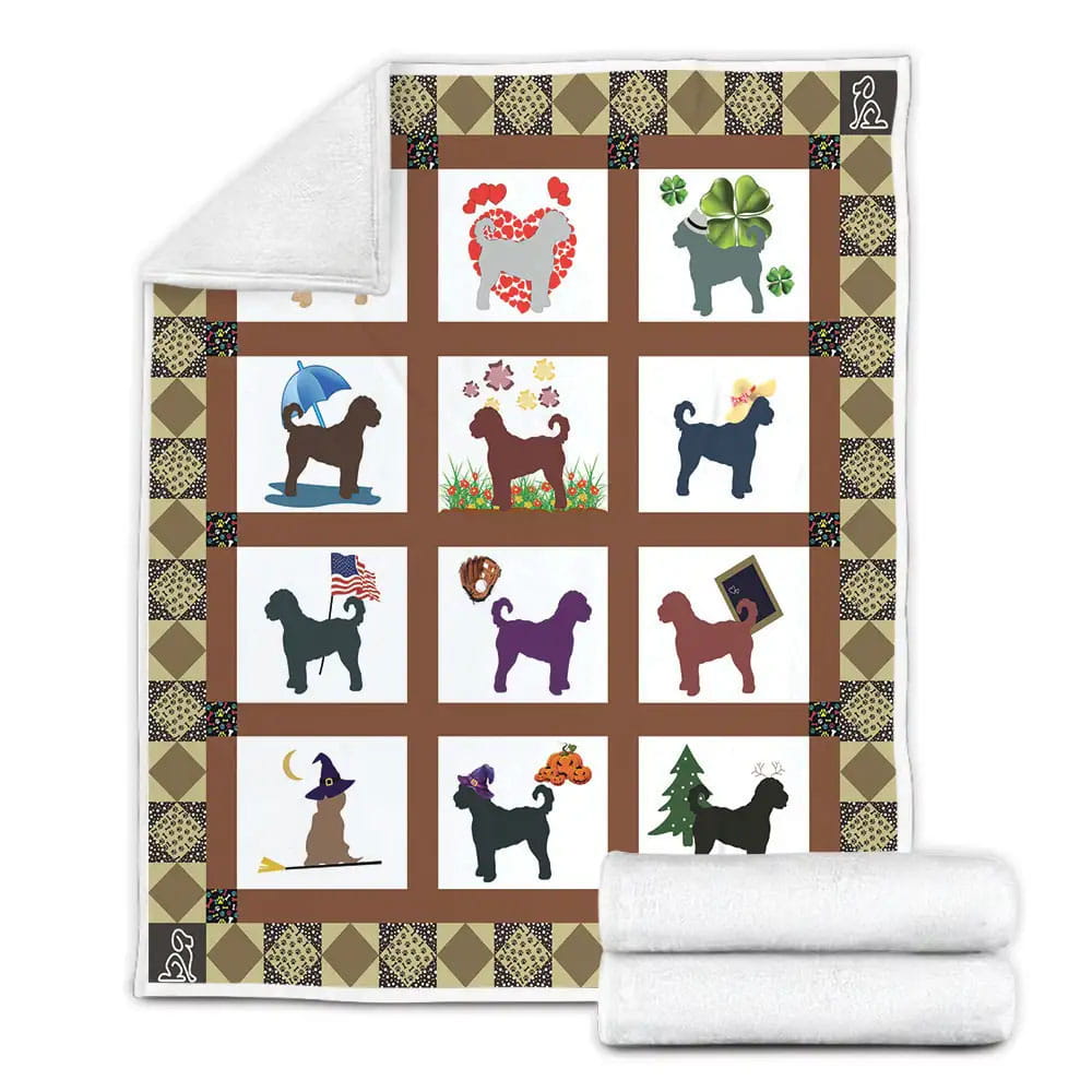 Goldendoodle Fleece Blanket Gift For Wife Husband