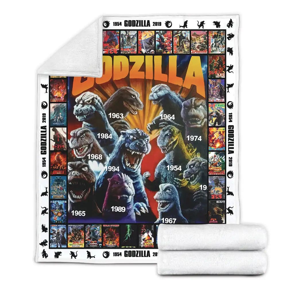 Godzilla Fleece Blanket Gift For Besties