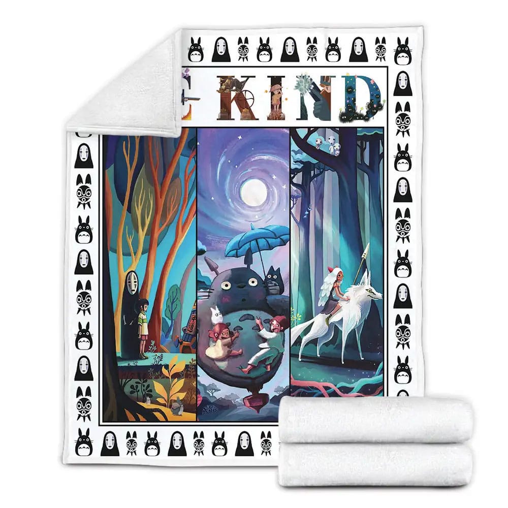 Ghibli Be Kind Spirited Away Fleece Blanket Gift For Wife Husband