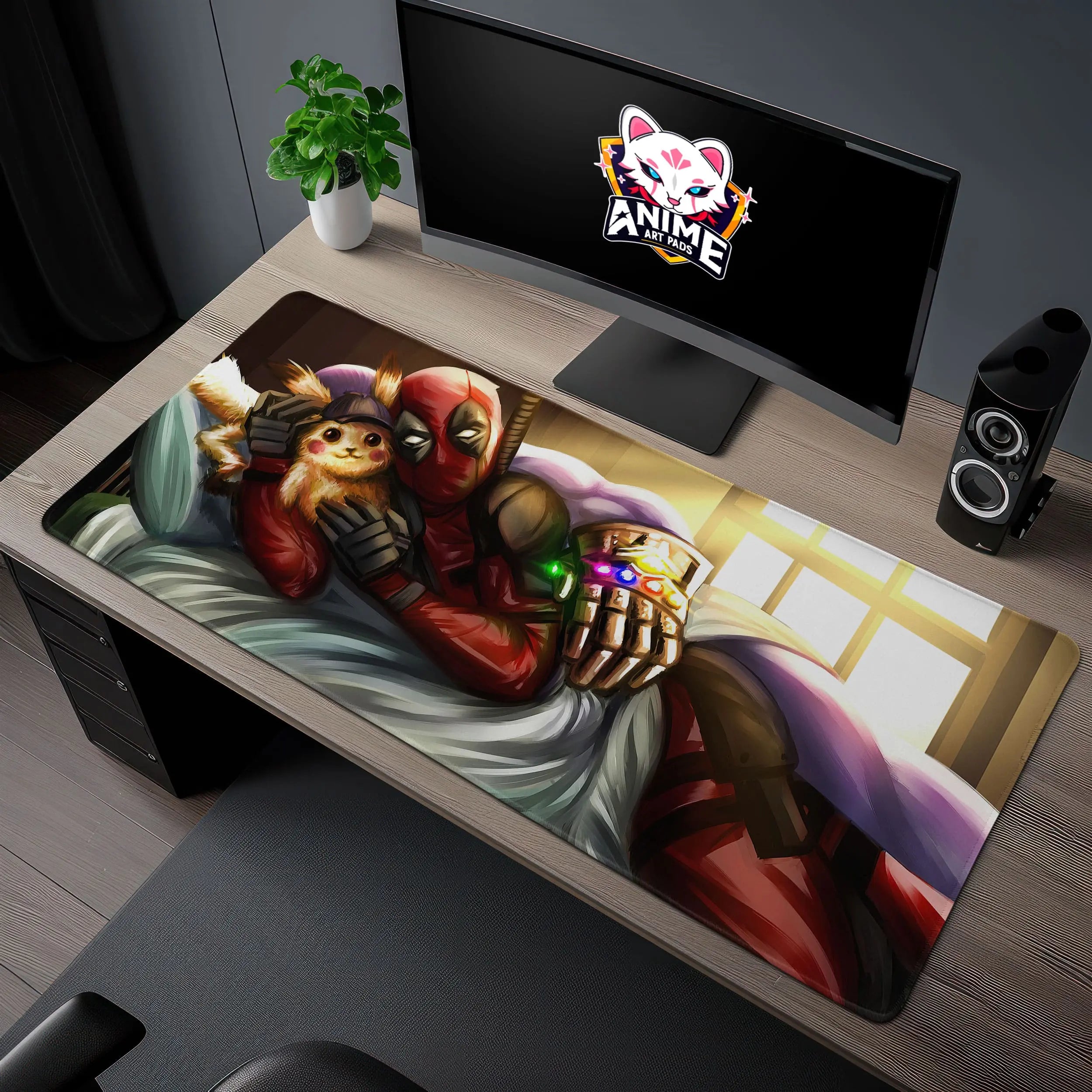 Allleftout Deadpool Infinity Nap Desk Mat, Quirky Marvel Mouse Pad