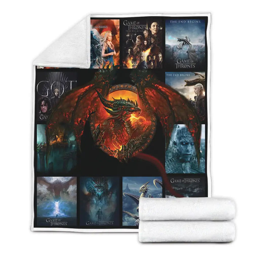 Game Of Thrones Fight Thrones Fleece Blanket Gift For Wife Husband
