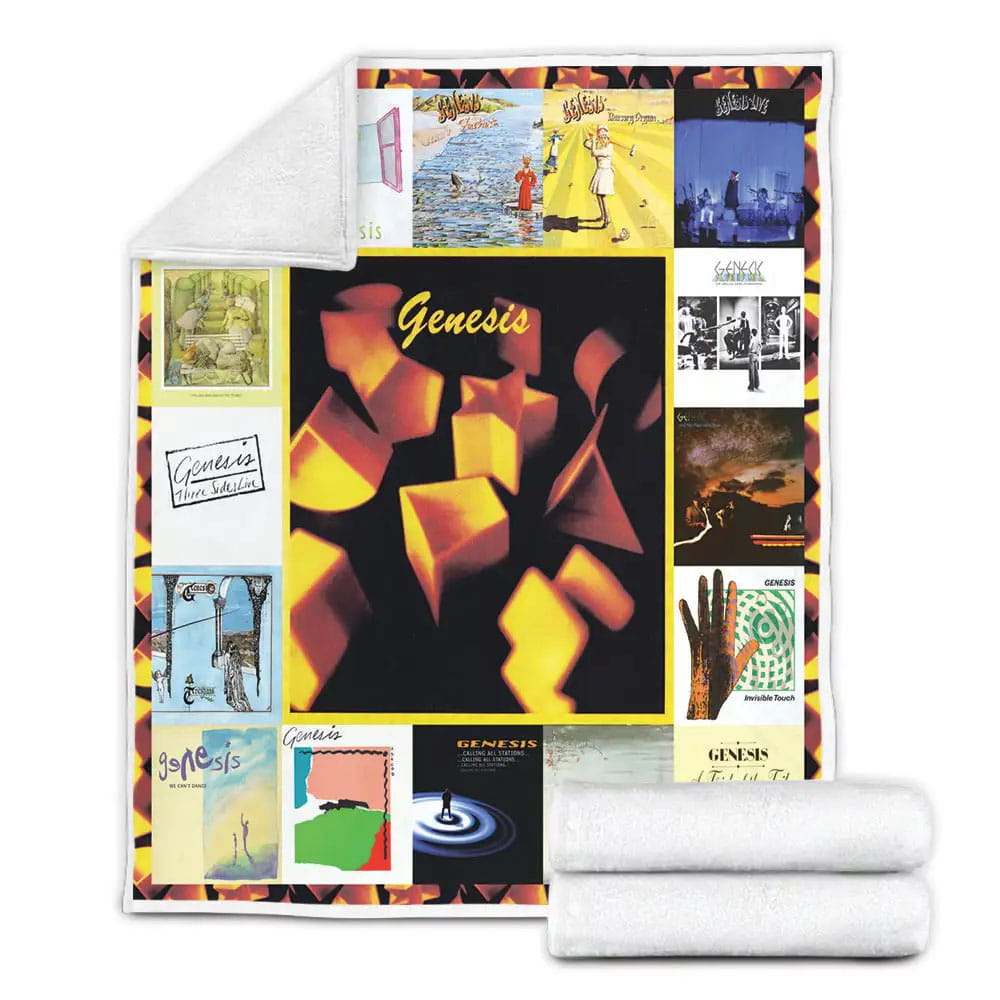 Genesis Albums Cover Poster Fleece Blanket Gift For Mothers Day Fathers Day