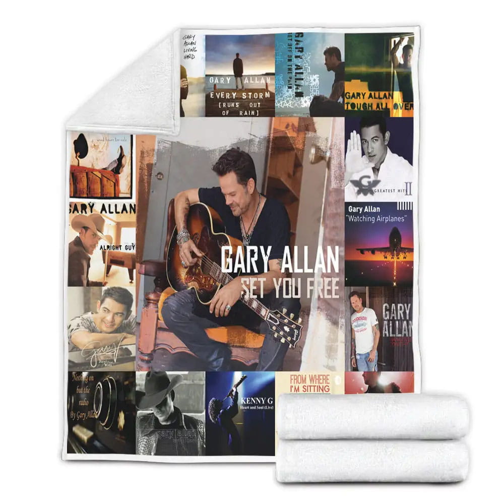 Gary Allan Fleece Blanket Gift For Birthday Halloween Christmas