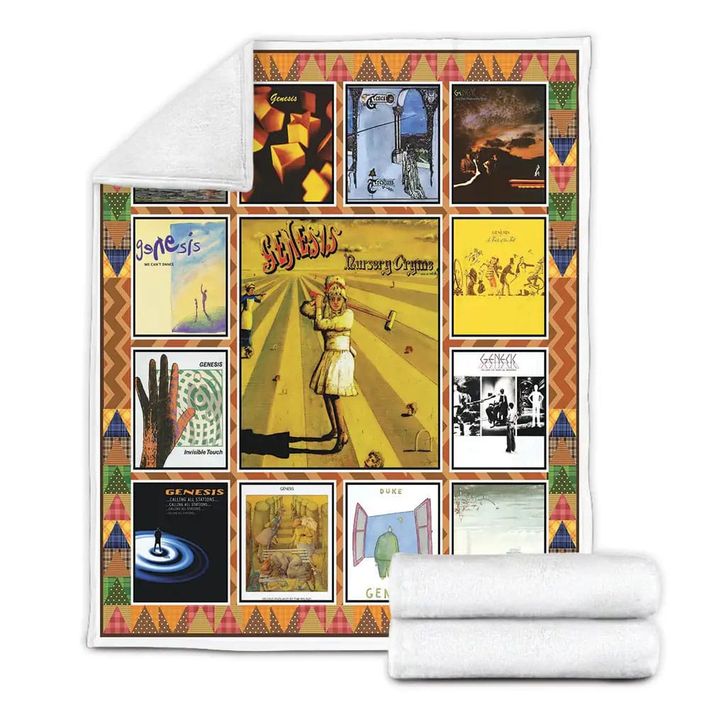 Genesis Band Fleece Blanket Gift For Birthday Halloween Christmas