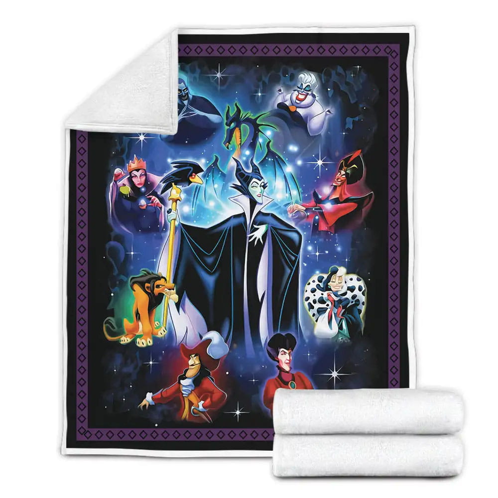 Friends Maleficent Evil Queen Ursula Fleece Blanket Gift For Besties