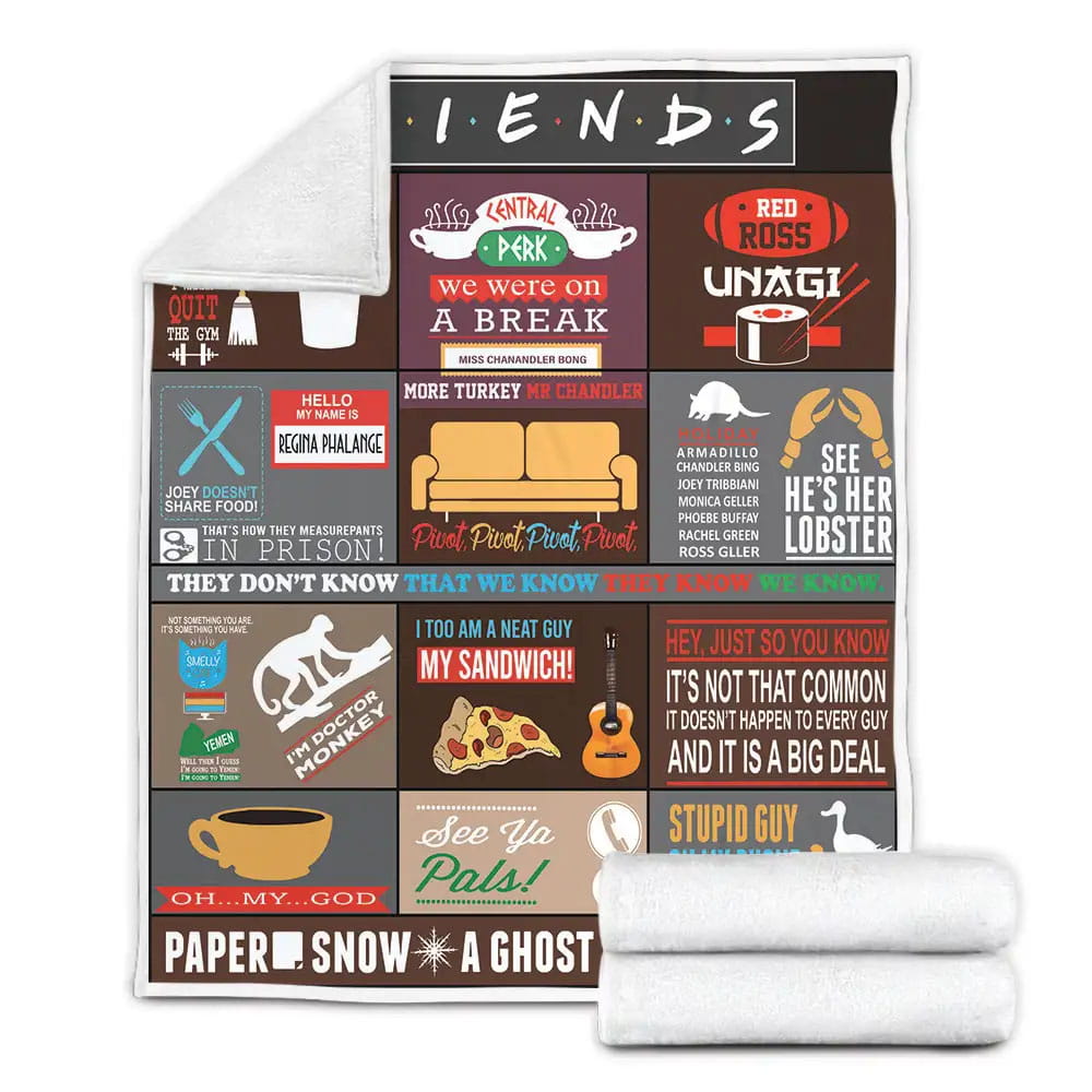 Friends Popular Quote Fleece Blanket Gift For Wife Husband