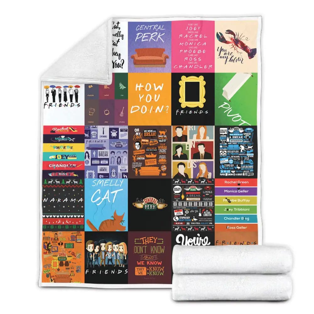 Friends Tv Show Fleece Blanket Gift For Besties