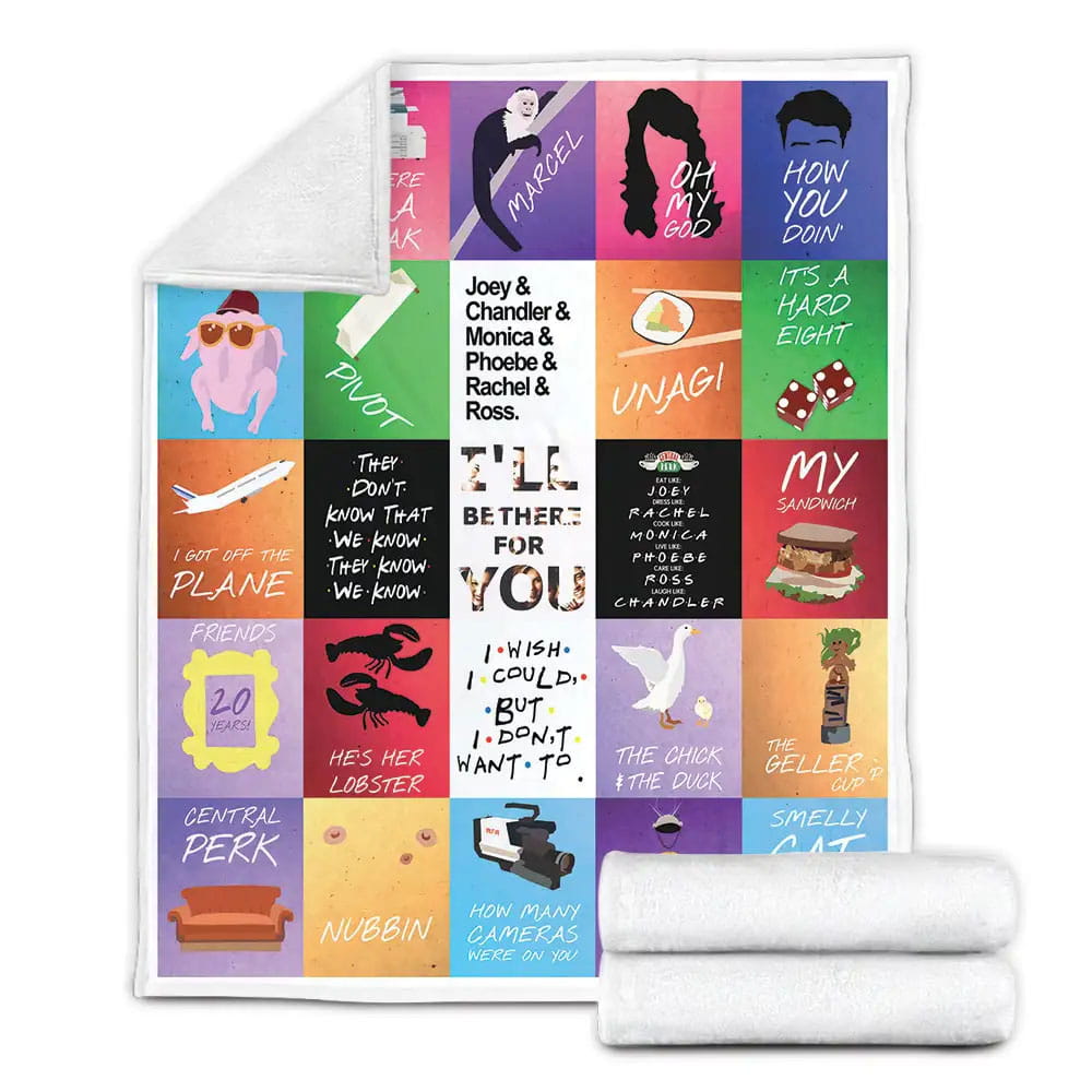 Friends Tv Series Fleece Blanket Gift For Wife Husband