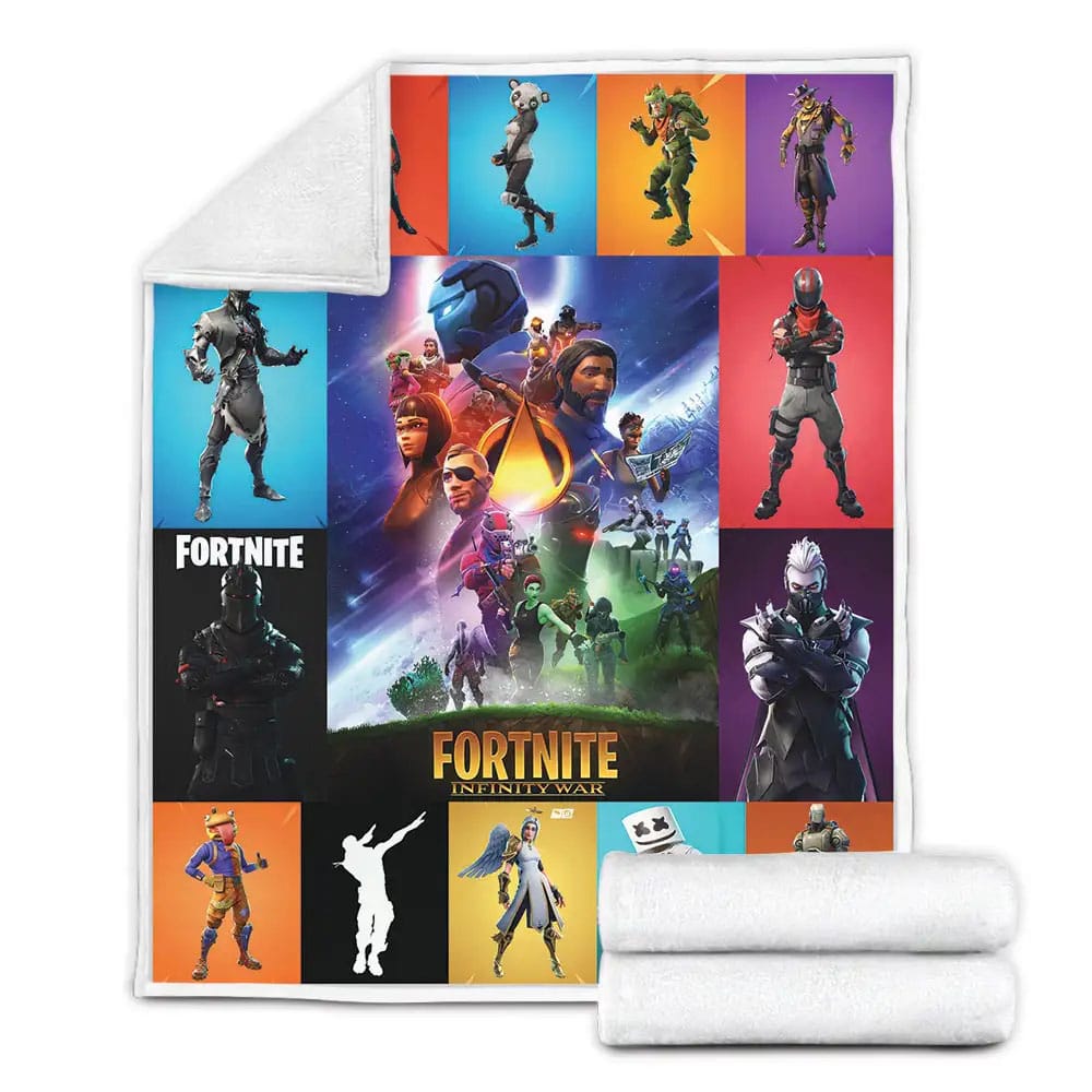 Fortnite Poster Fleece Blanket Gift For Birthday Halloween Christmas