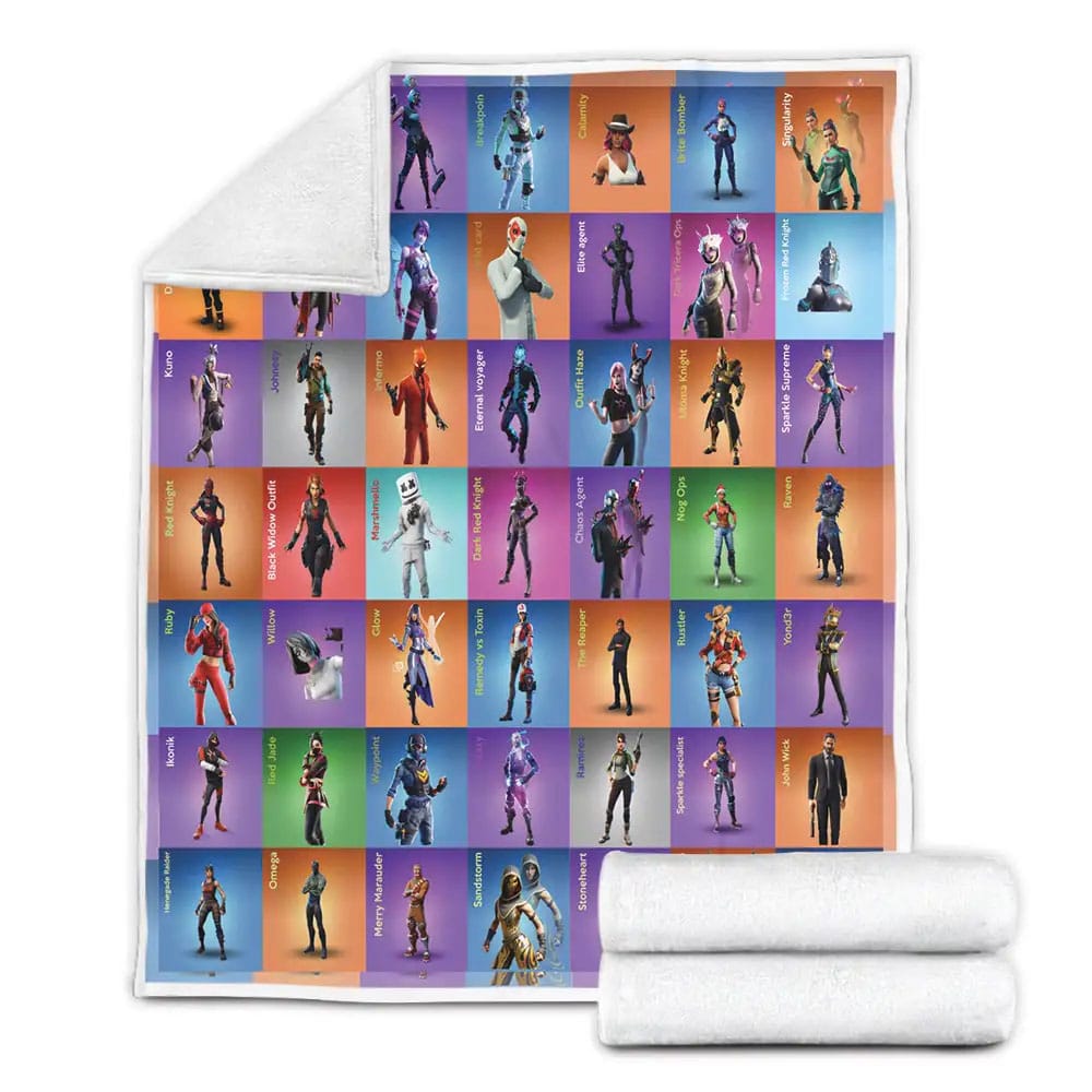 Fortnite Characters Fleece Blanket Gift For Mothers Day Fathers Day