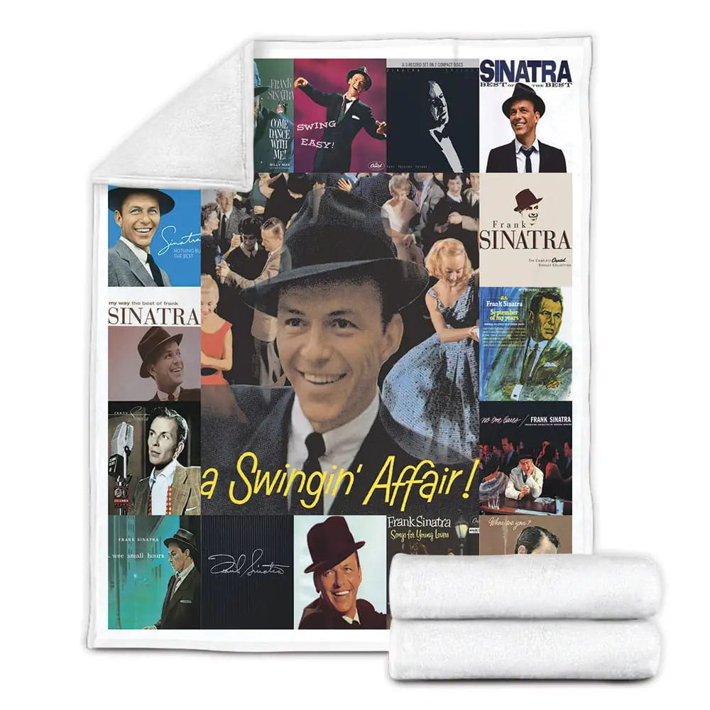 Frank Sinatra Fleece Blanket Gift For Wife Husband