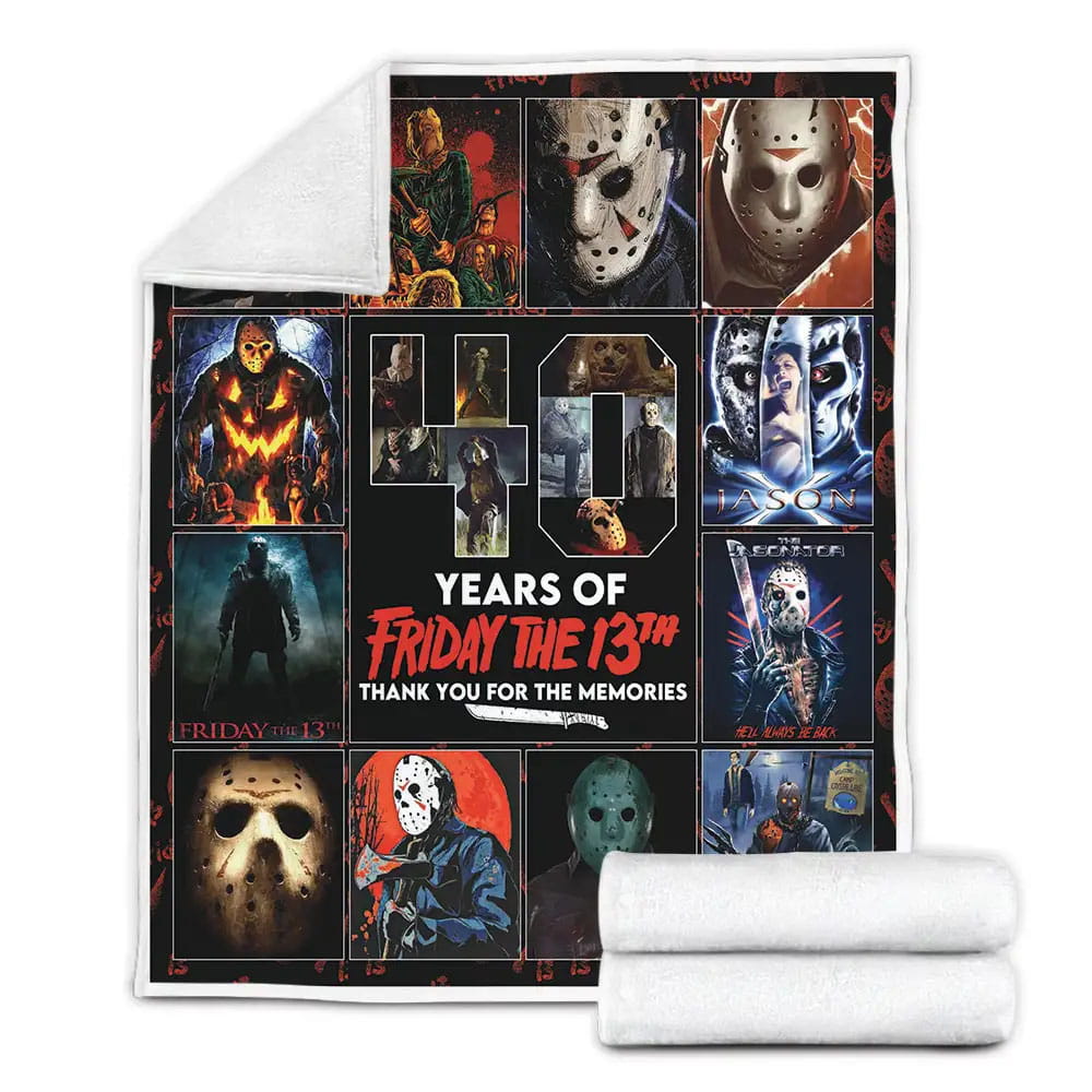 Friday The 13th 40 Years Fleece Blanket Gift For Wife Husband