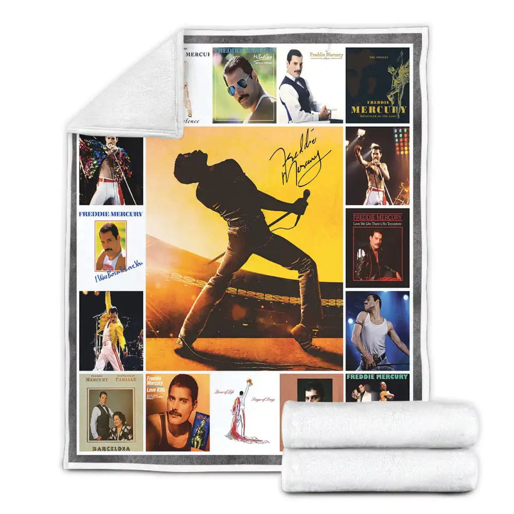 Freddie Mercury Albums Fleece Blanket Gift For Besties