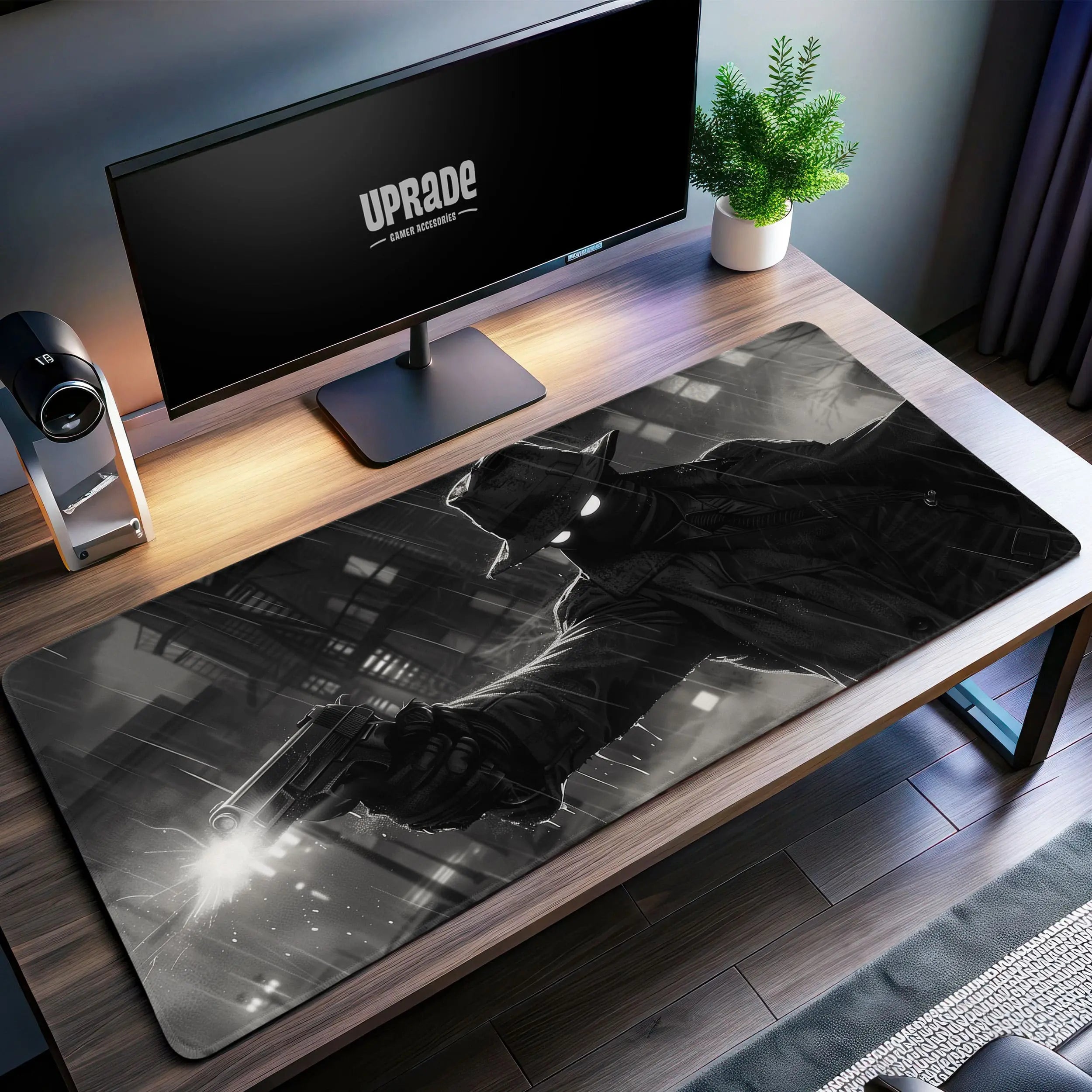Allleftout Noir Spider-Man Desk Mat, Dark Hero Mouse Pad