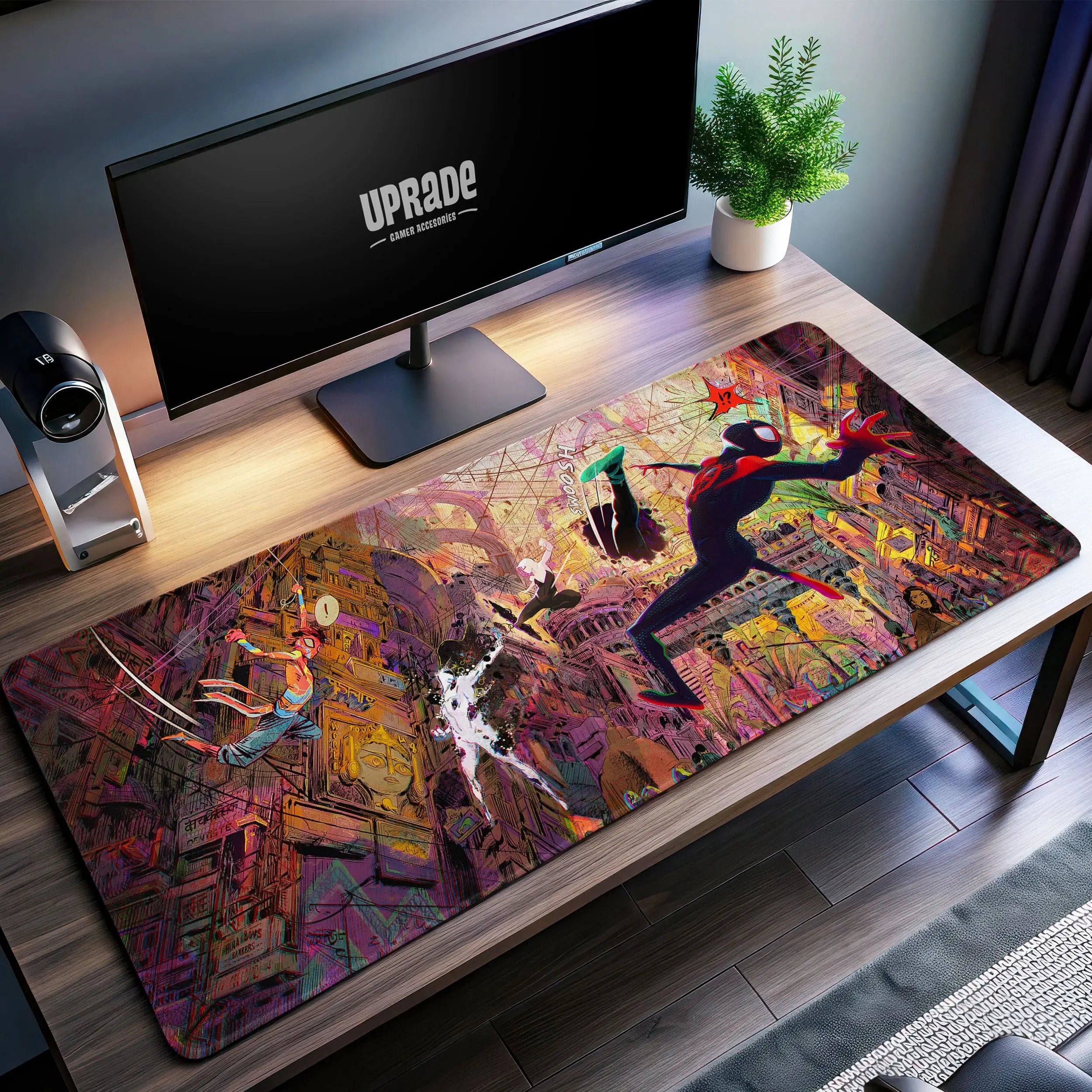 Allleftout Spider-Verse Action Desk Mat, Miles Morales Mouse Pad