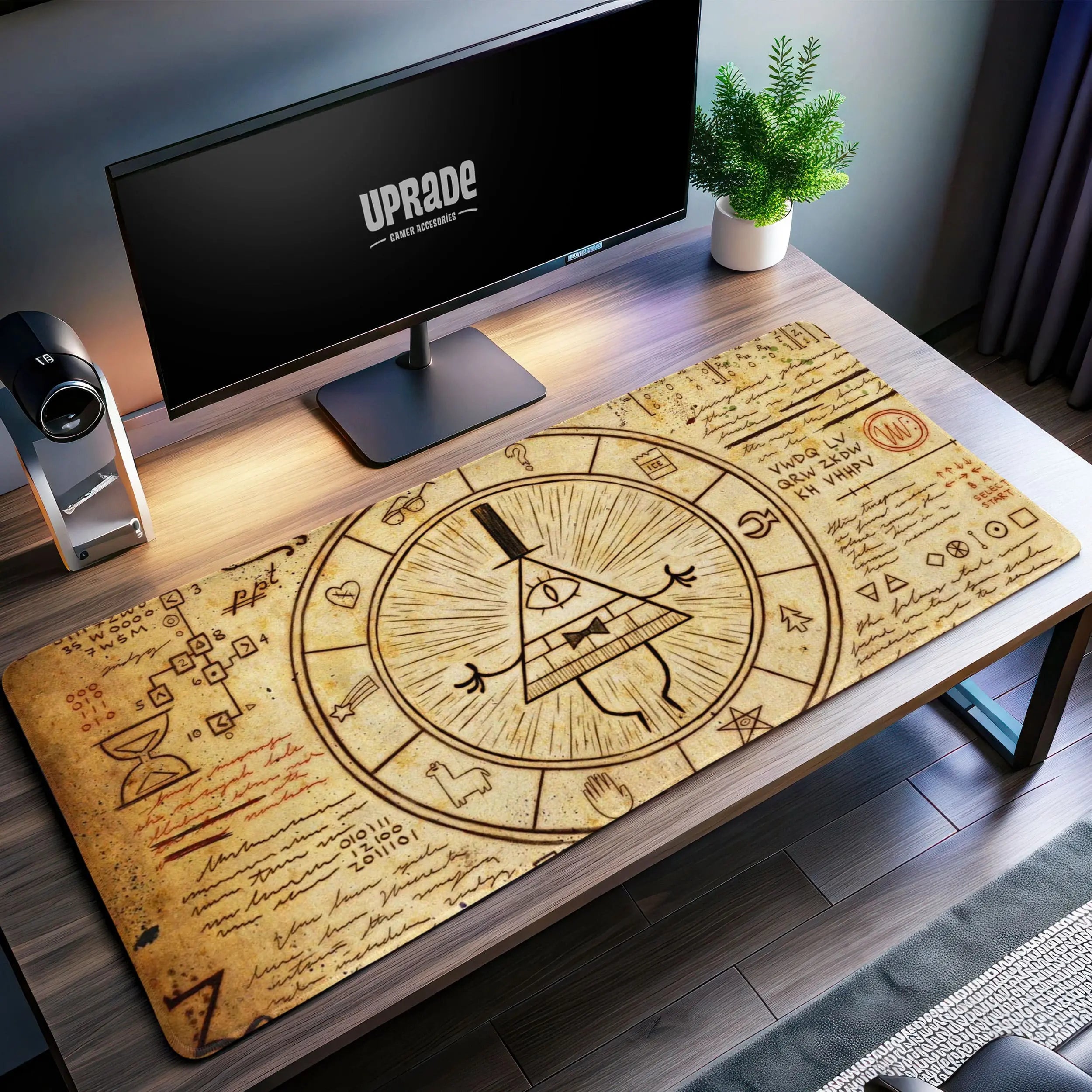 Allleftout Gravity Falls Cipher Desk Mat, Mystery Journal Mouse Pad
