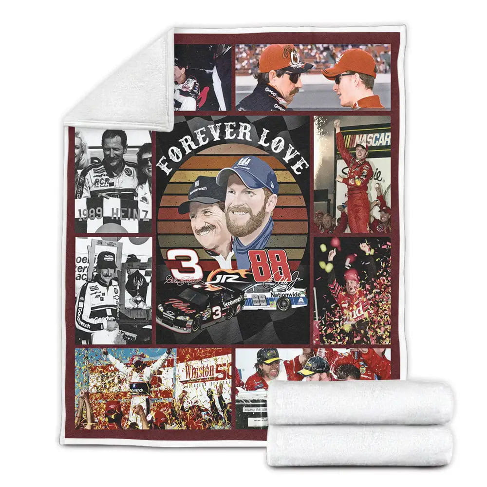 Forever Love Dale Earnhardt Fleece Blanket Gift For Wife Husband
