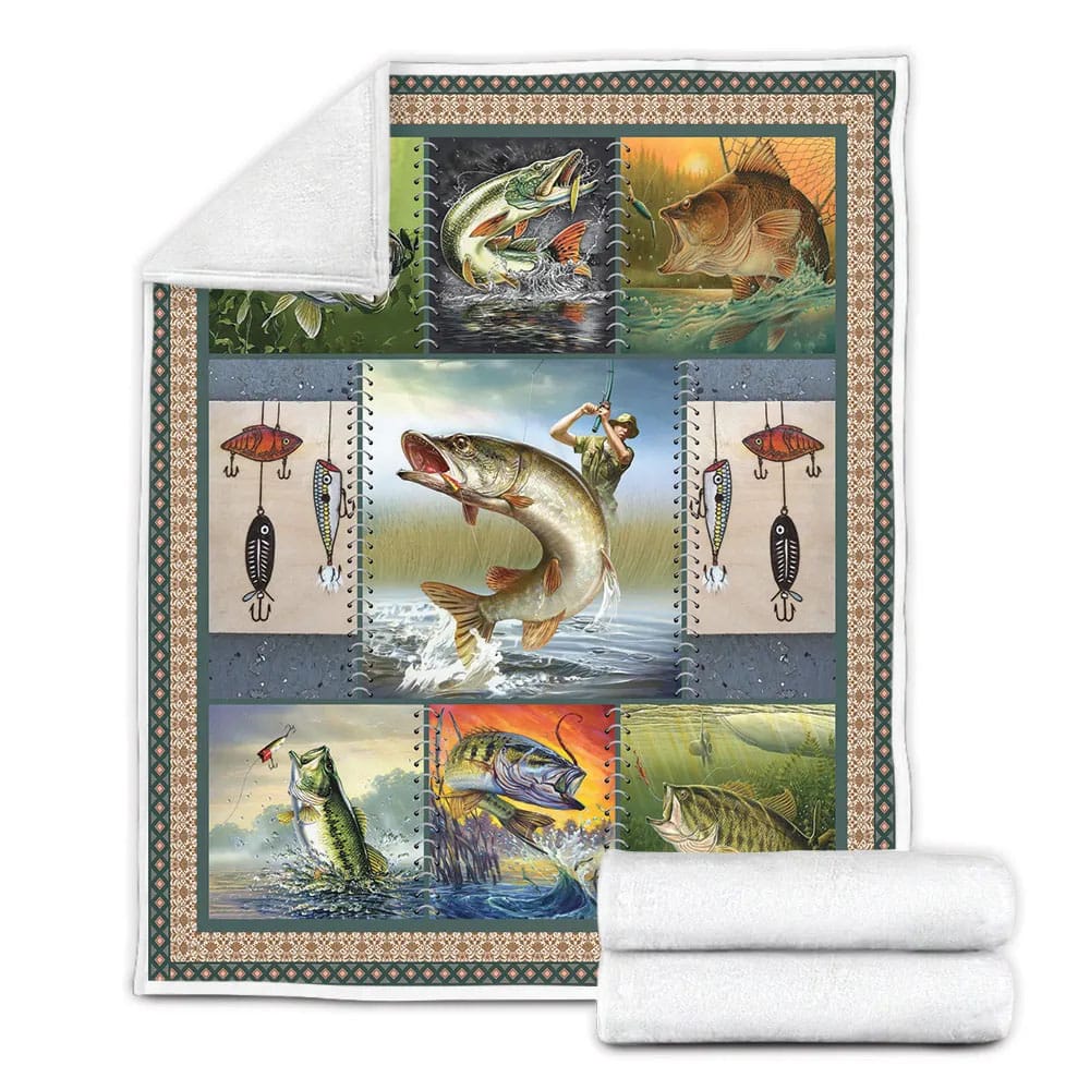 Fishing And Fisherman Fleece Blanket Gift For Besties