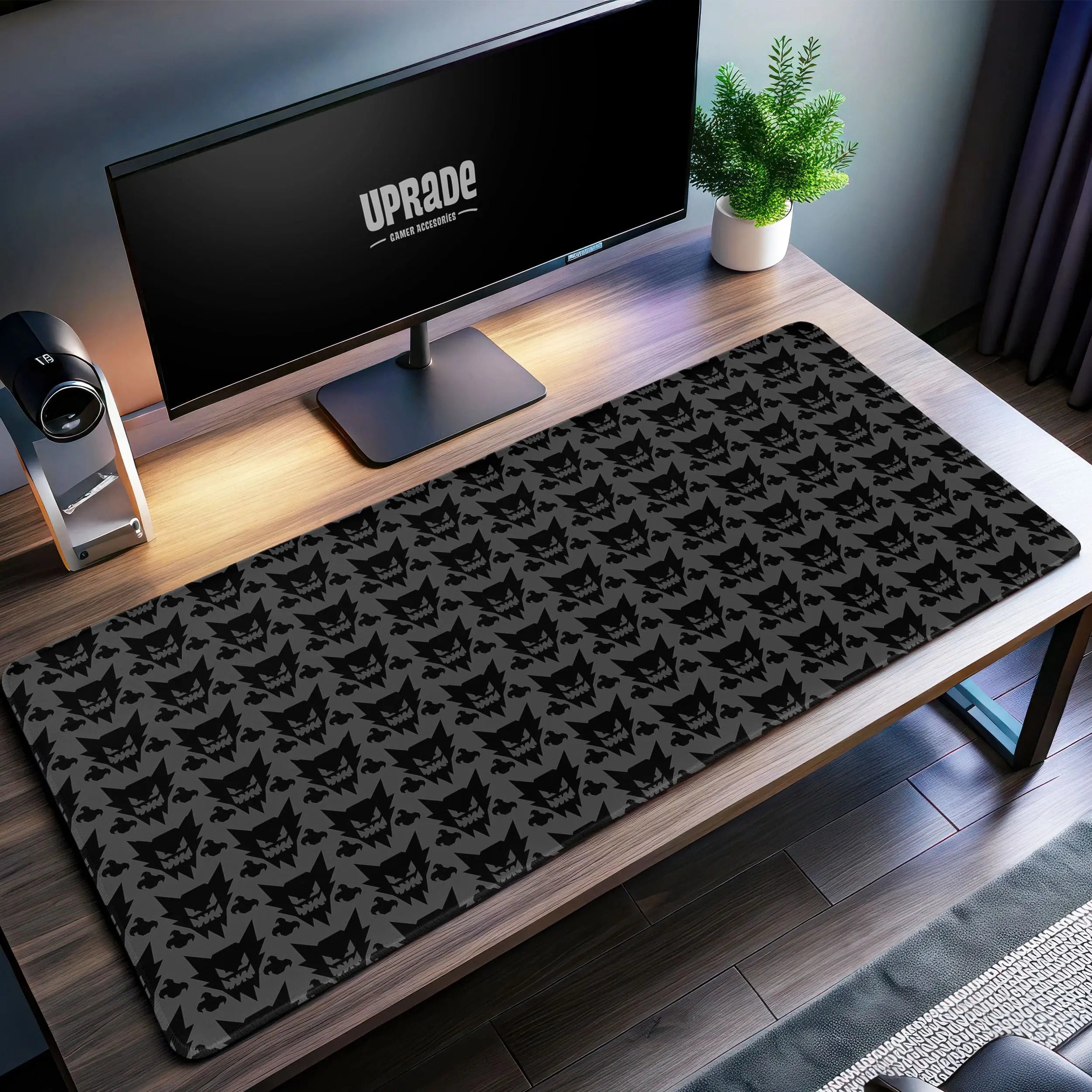 Allleftout Gengar Pattern Desk Mat, Ghost PokMon Mouse Pad