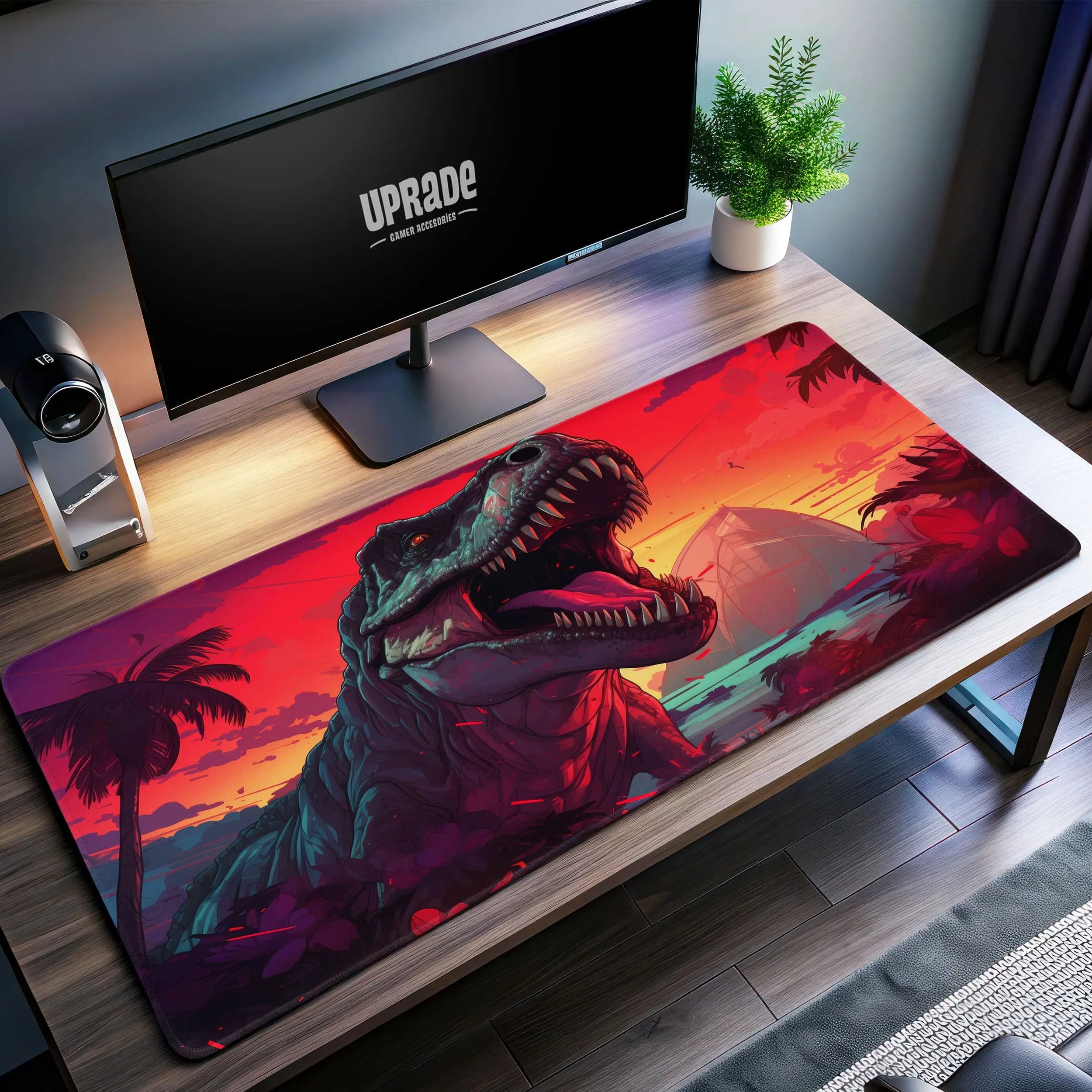 Allleftout Jurassic Dinosaur Desk Mat, T-Rex Mouse Pad
