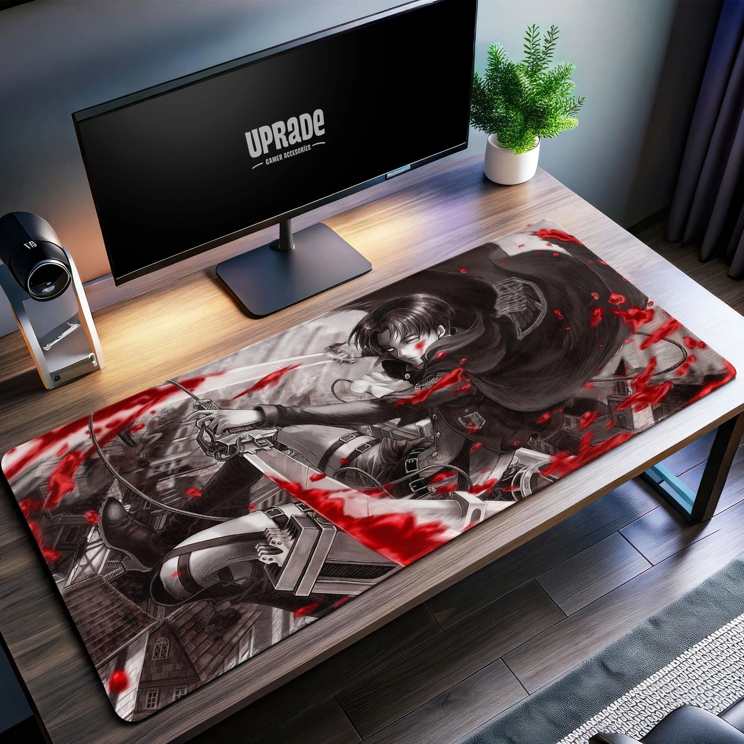 Allleftout Eren Yeager Aot Desk Mat, Attack On Titan Mouse Pad