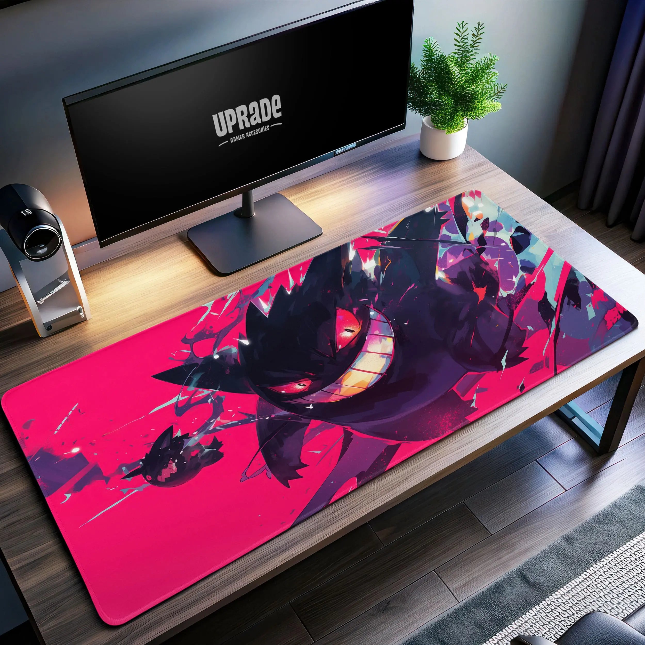 Allleftout Gengar Shadow Realm Desk Mat, Ghost Pokemon Mouse Pad