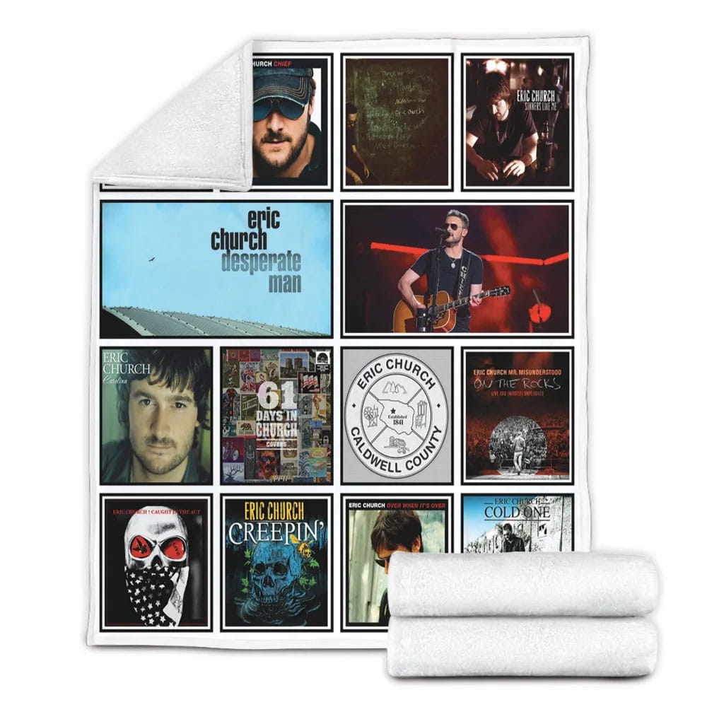 Eric Church Fleece Blanket Gift For Wife Husband