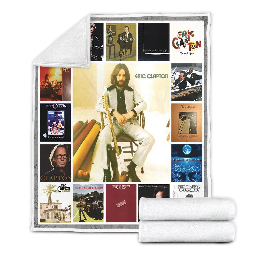 Eric Clapton Albums Cover Poster Fleece Blanket Gift For Mothers Day Fathers Day