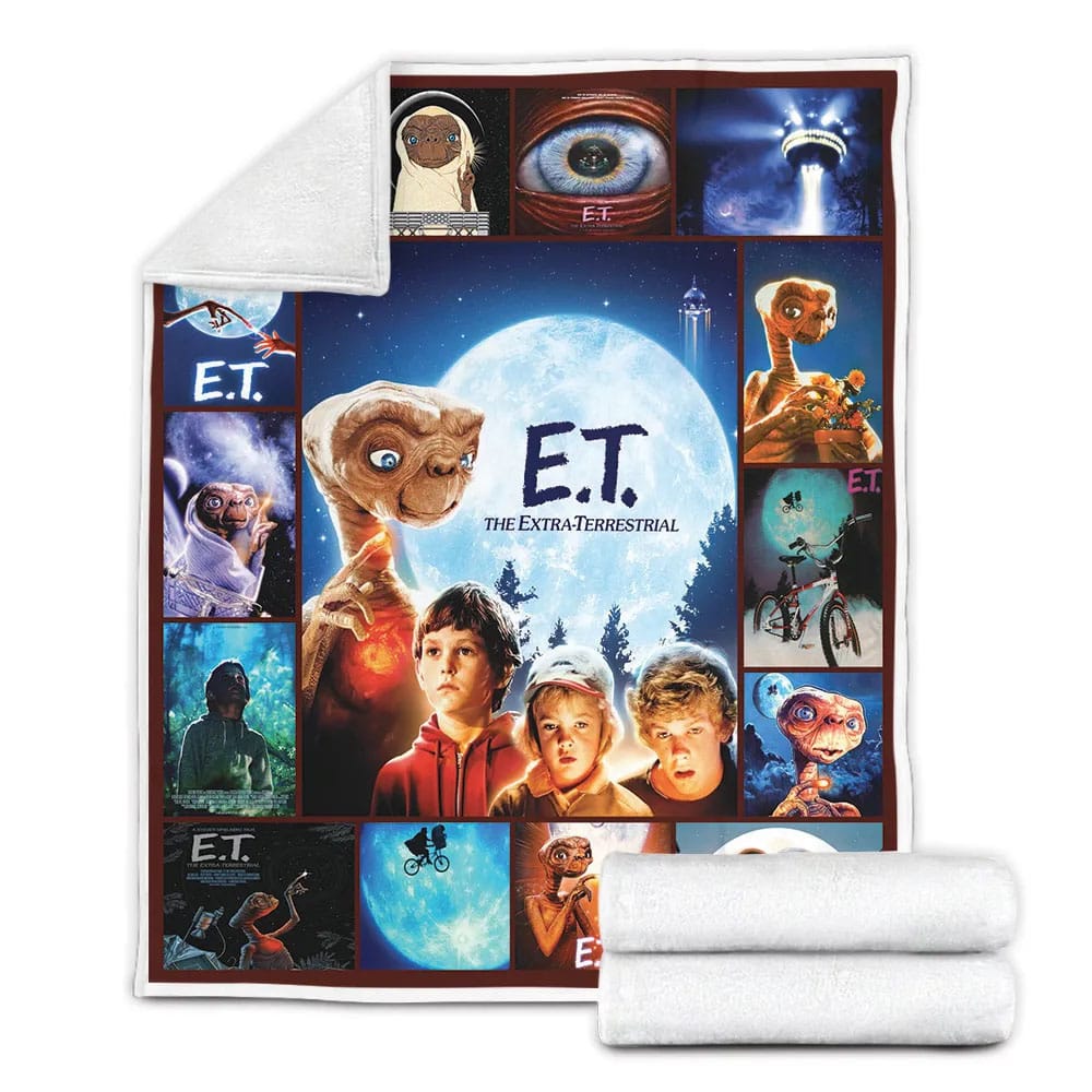 ET The Extra-Terrestrial Fleece Blanket Gift For Wife Husband