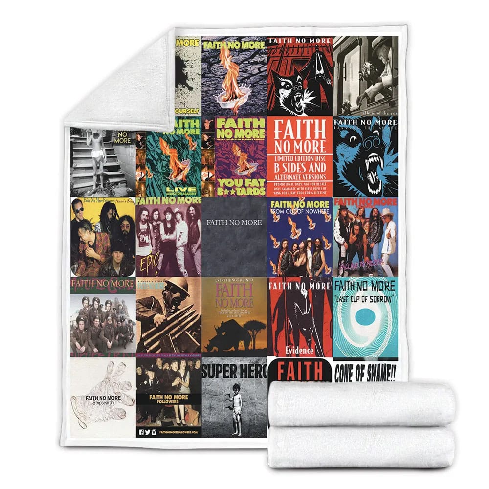 Faith No More Album Covers Fleece Blanket Gift For Mothers Day Fathers Day